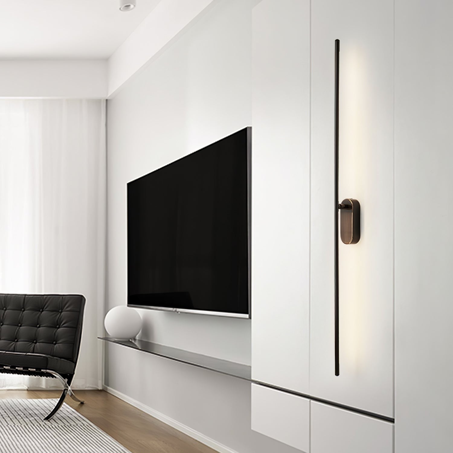 Linear Brass Wall Sconce
