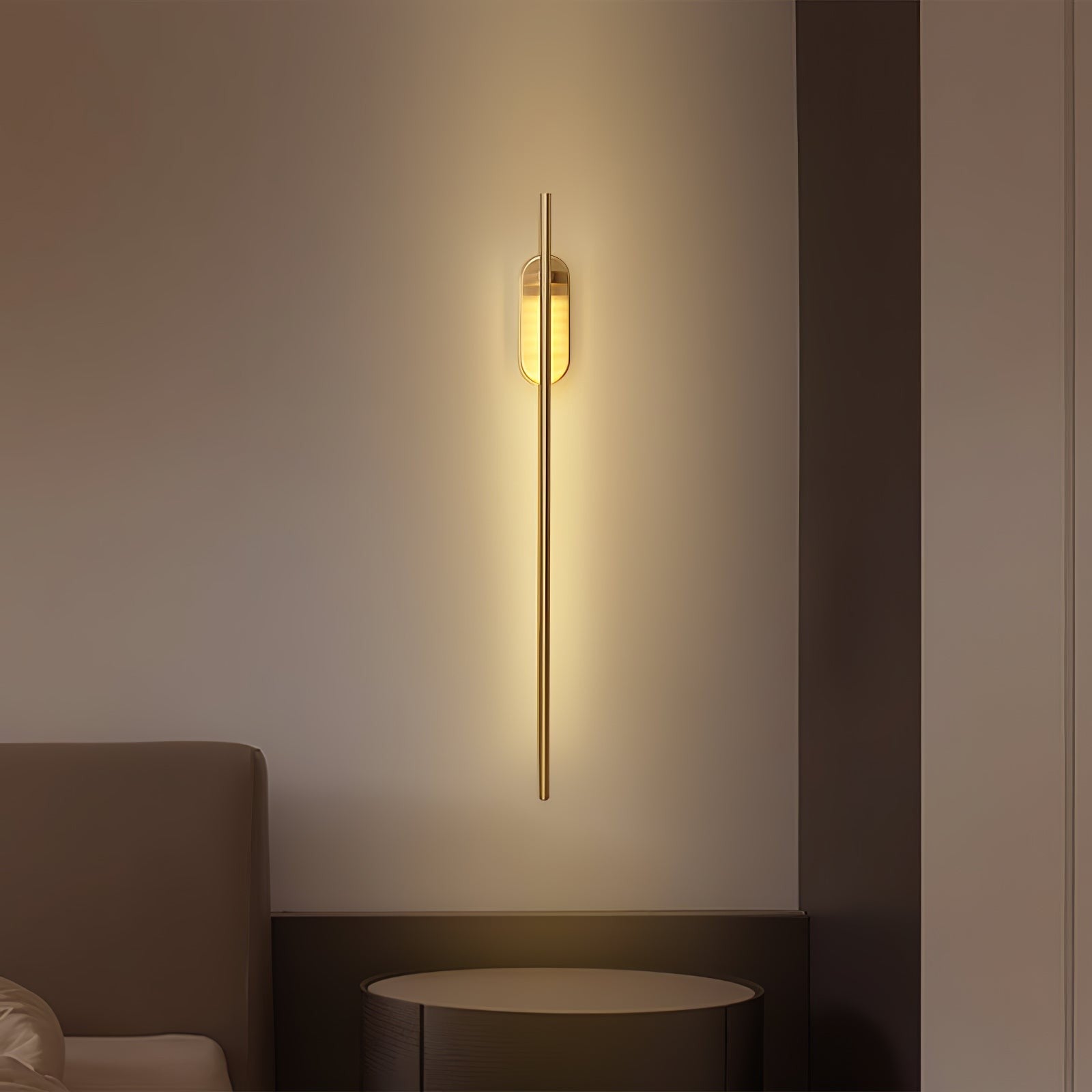 Linear Brass Wall Sconce