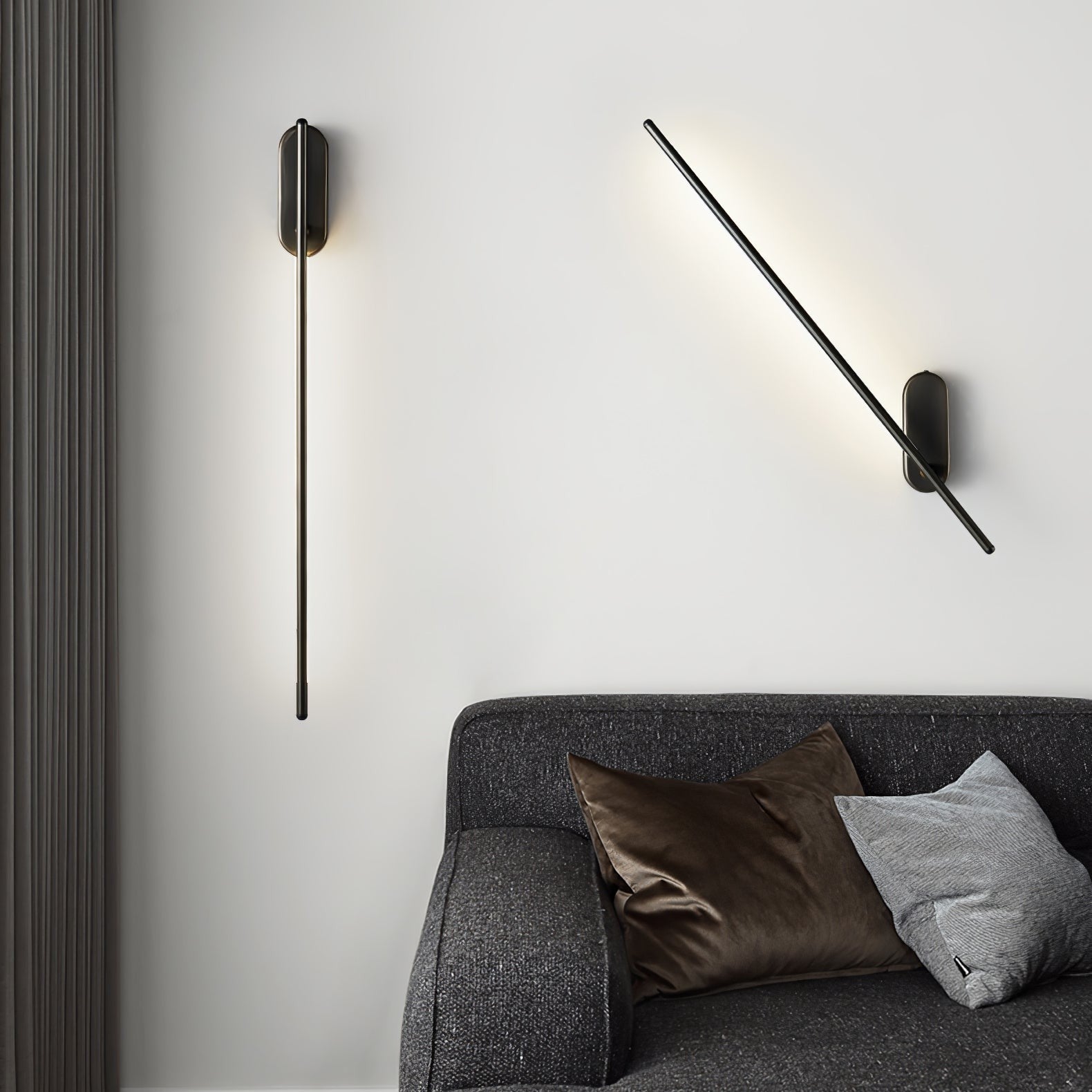 Linear Brass Wall Sconce