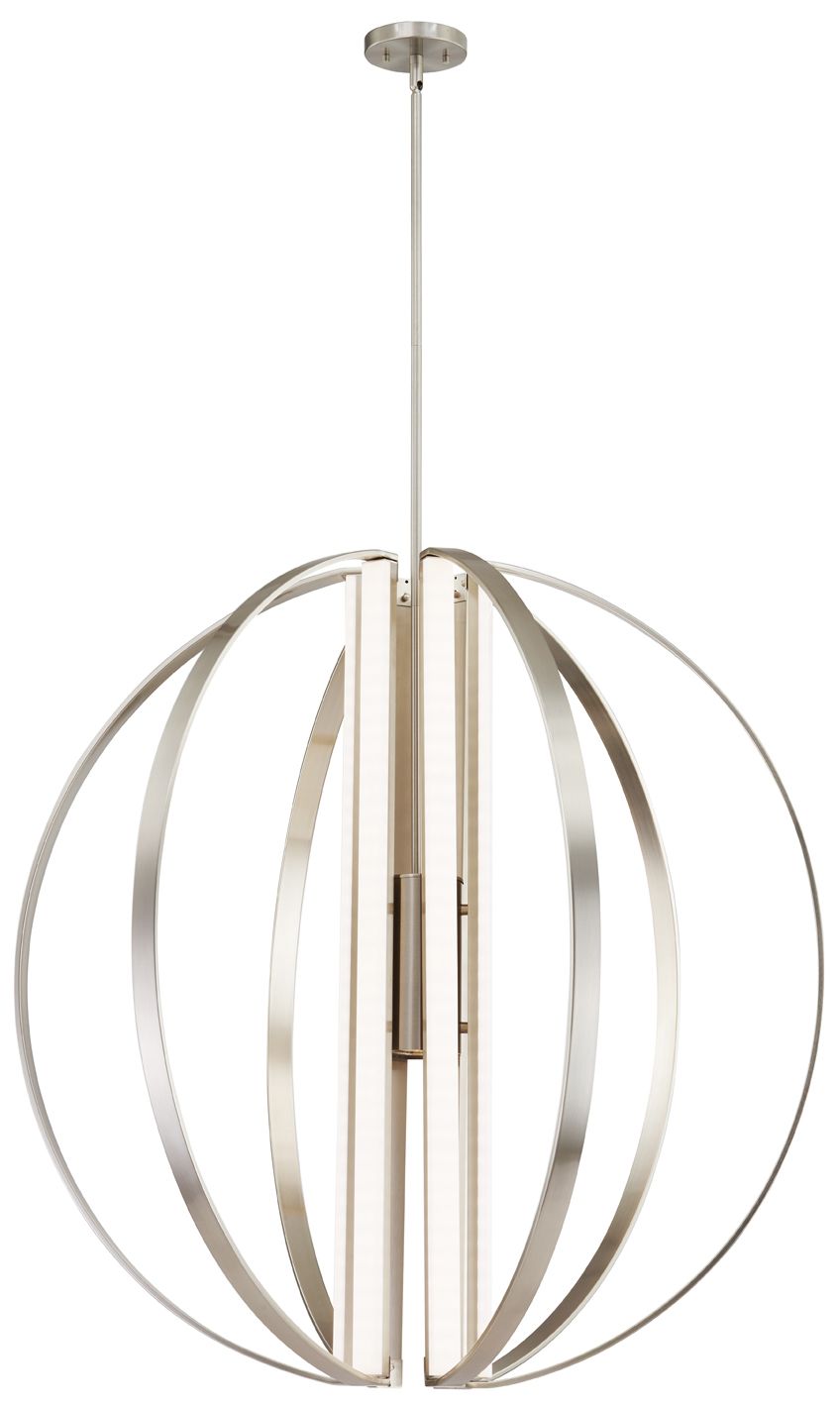 Liv 36" LED 7-Light Chandelier Brushed Nickel