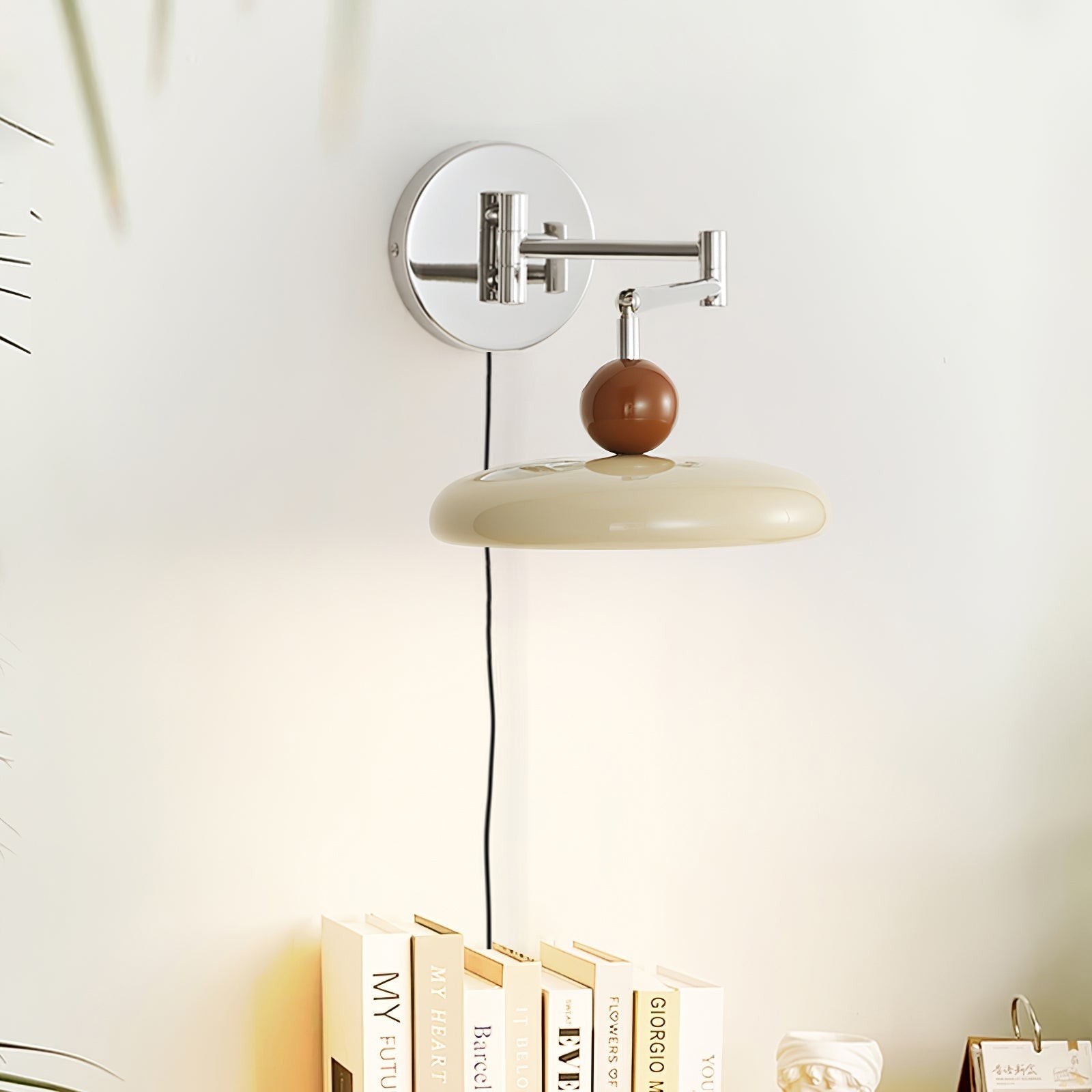Lola Round Disk Plug-in Wall Light