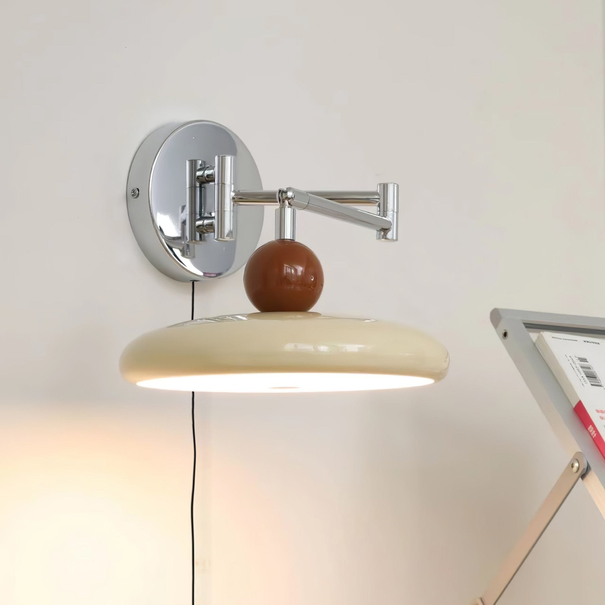 Lola Circular Disk Plug-In Wall Light, Plug-In Wall Sconce, detail 13