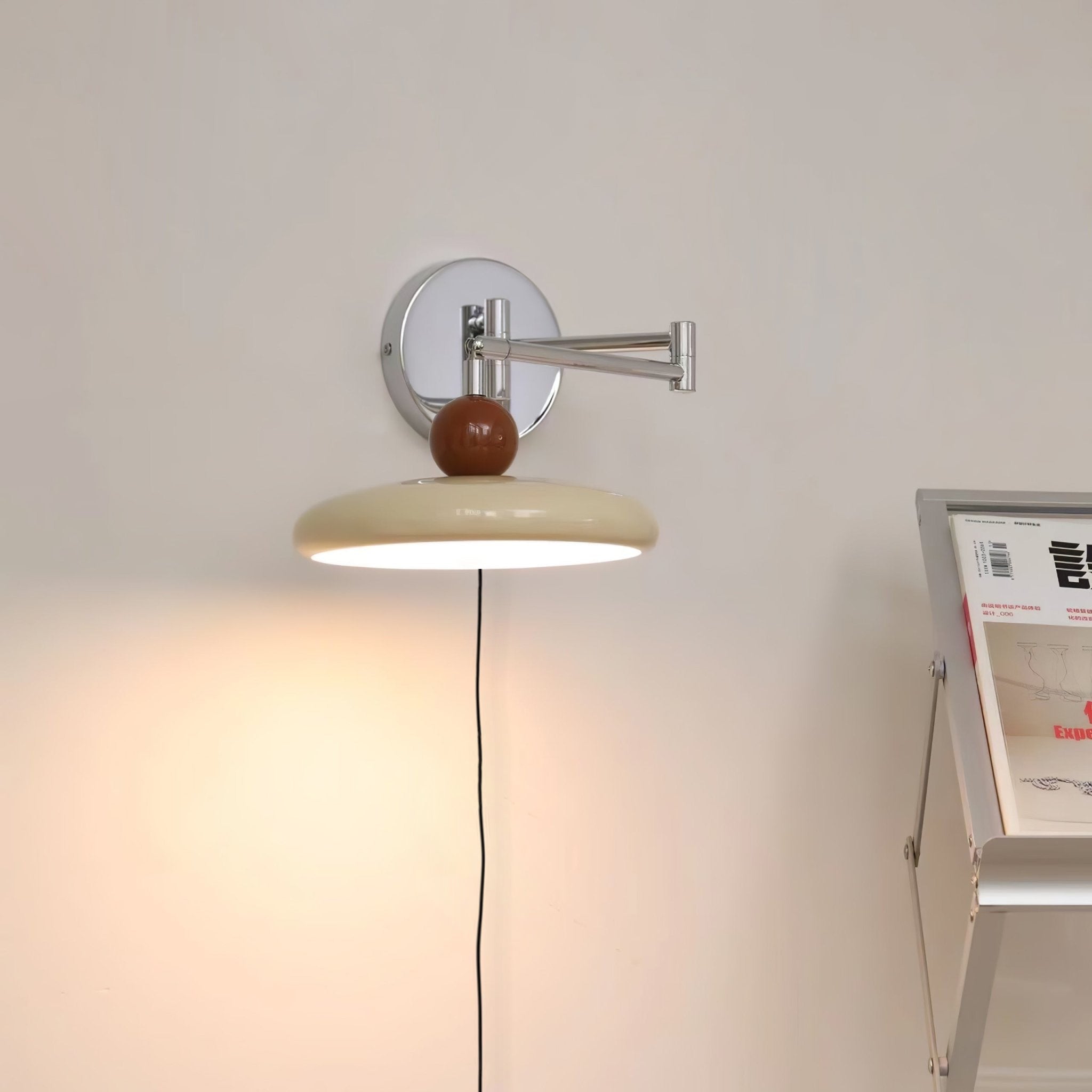 Lola Circular Disk Plug-In Wall Light, Plug-In Wall Sconce, detail 14