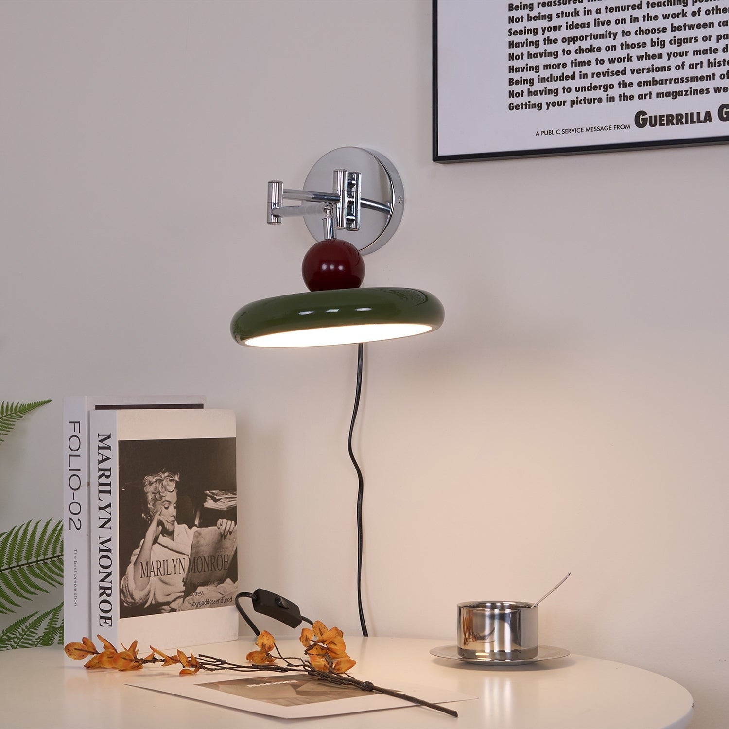 Lola Circular Disk Plug-In Wall Light, Plug-In Wall Sconce, detail 16
