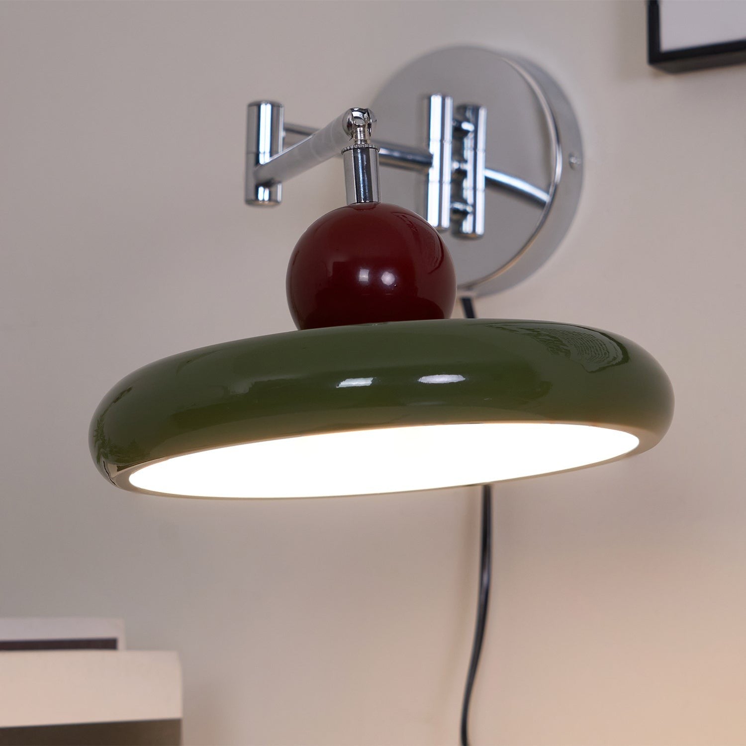 Lola Circular Disk Plug-In Wall Light, Plug-In Wall Sconce, detail 19