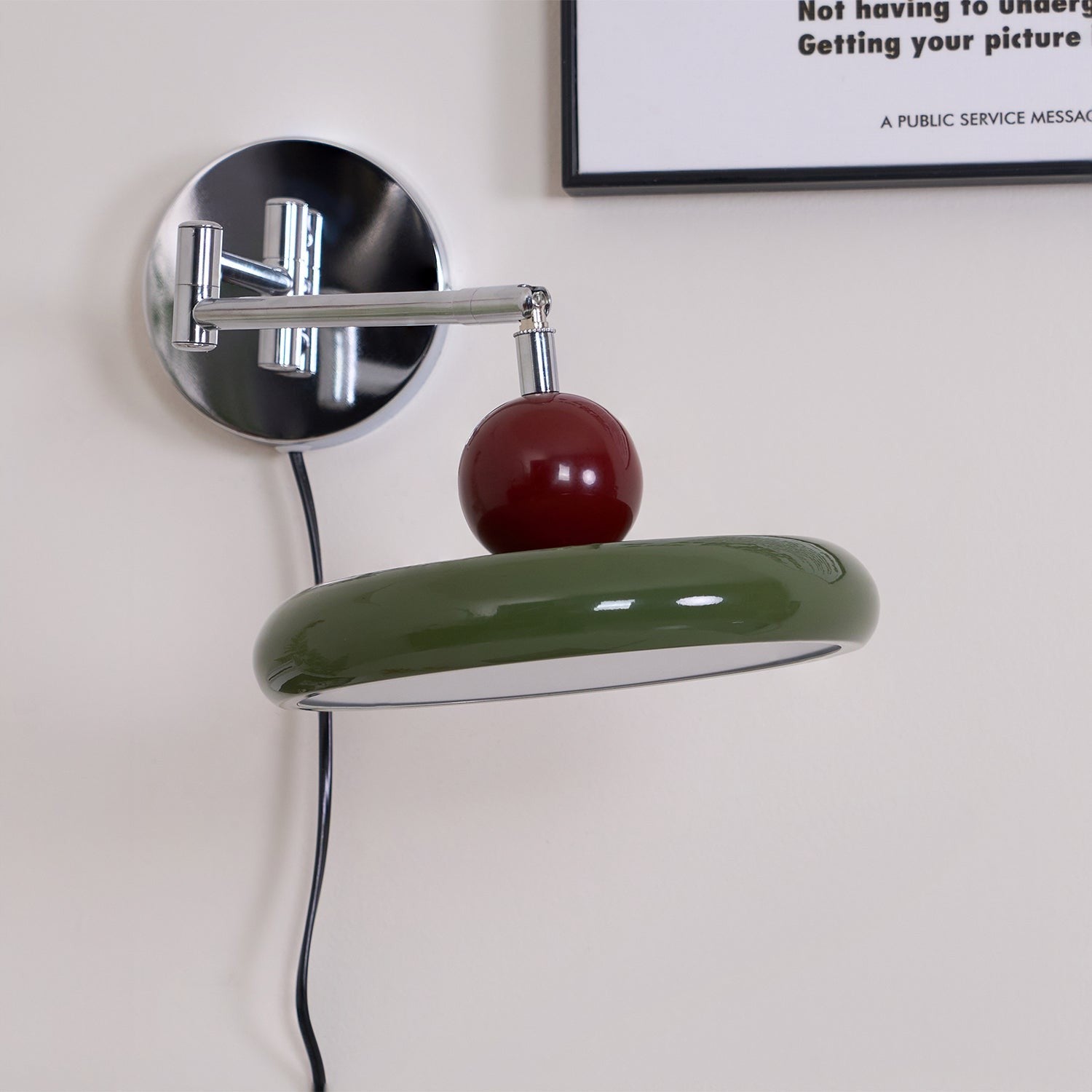 Lola Circular Disk Plug-In Wall Light, Plug-In Wall Sconce, detail 26