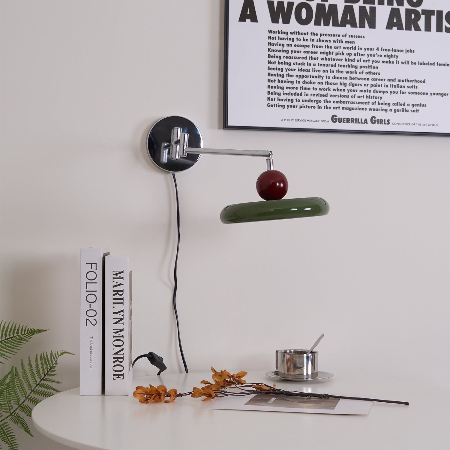 Lola Circular Disk Plug-In Wall Light, Plug-In Wall Sconce, detail 29