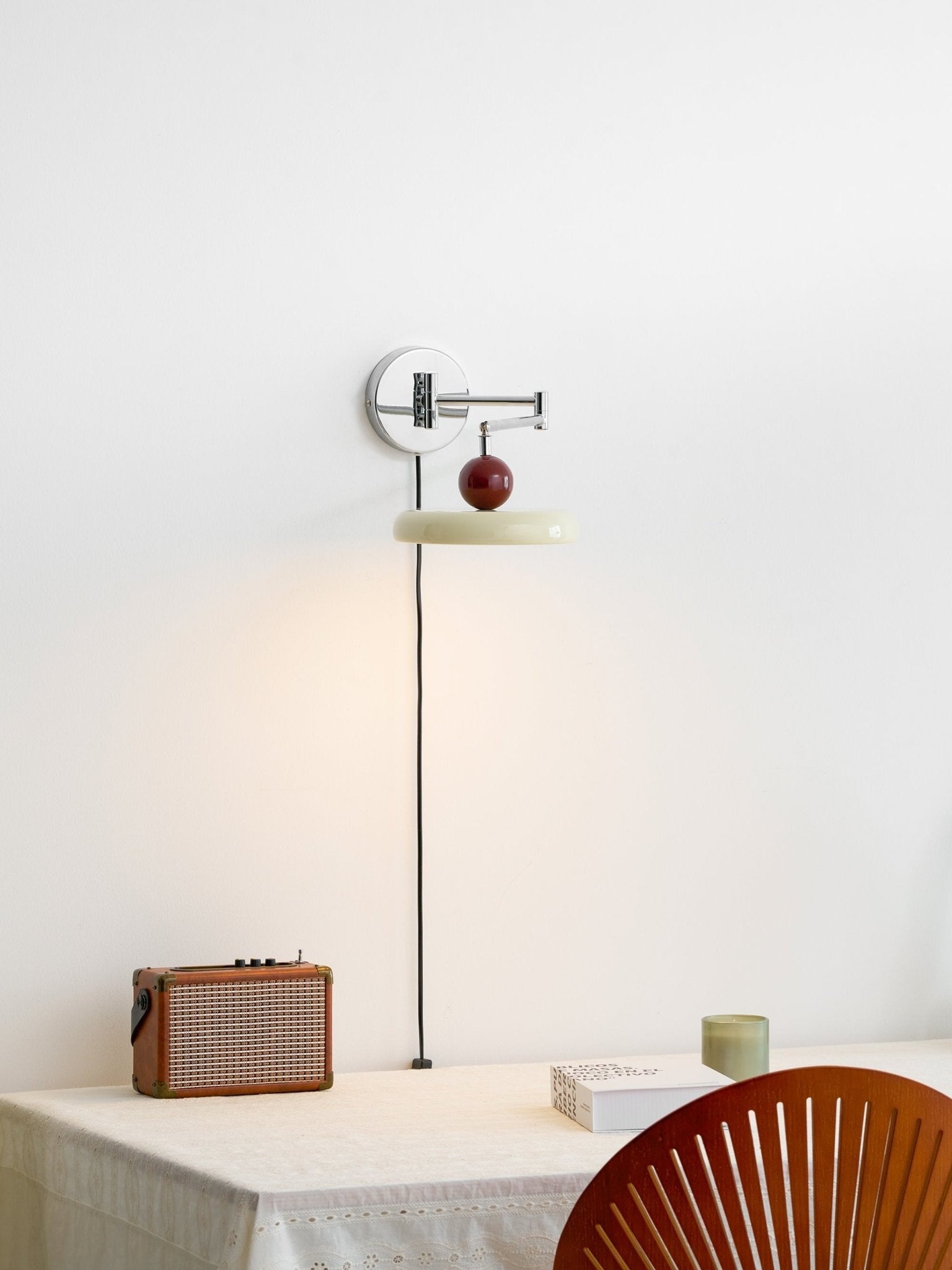 Lola Circular Disk Plug-In Wall Light, Plug-In Wall Sconce, detail 47