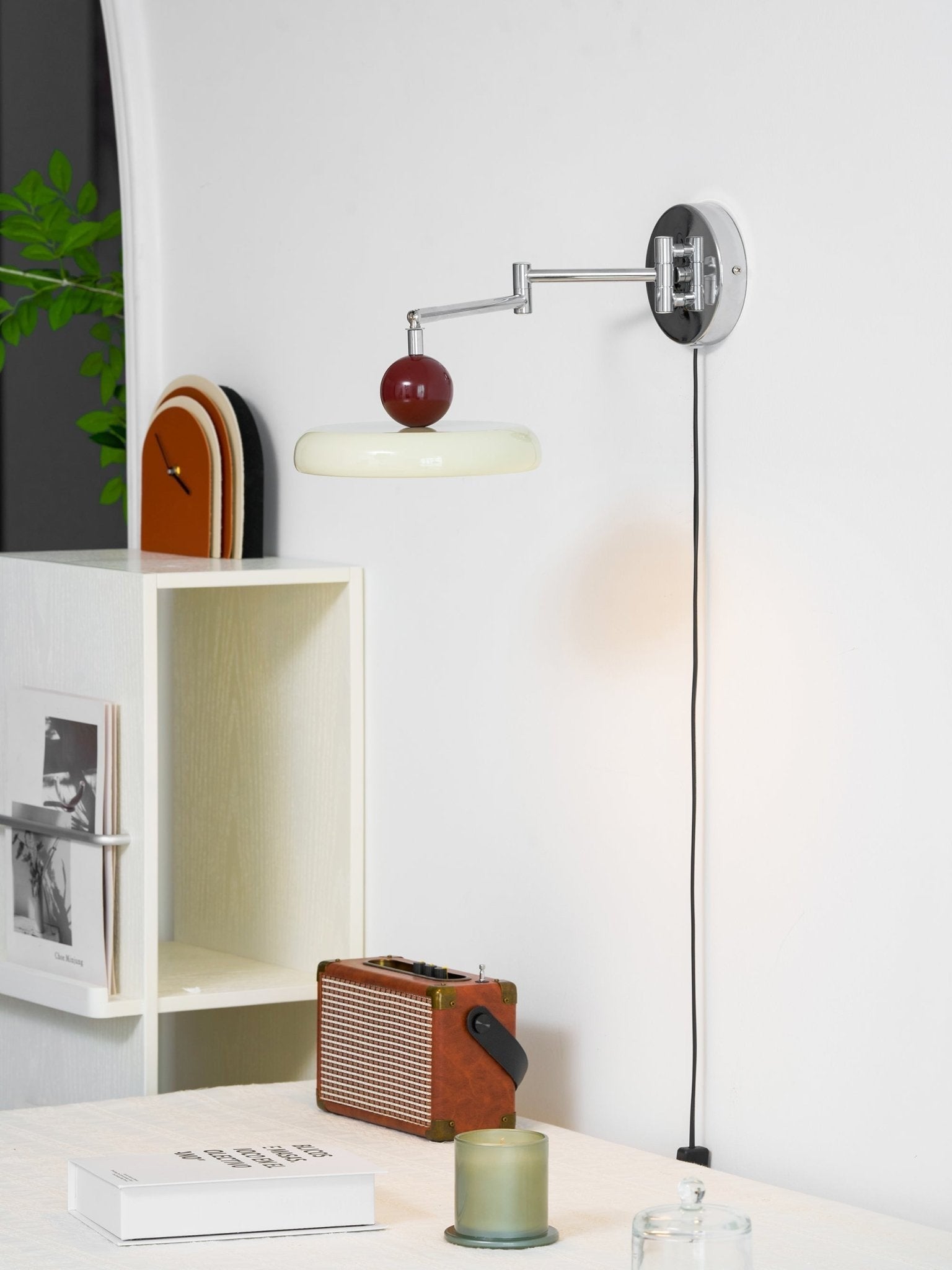Lola Circular Disk Plug-In Wall Light, Plug-In Wall Sconce, detail 48