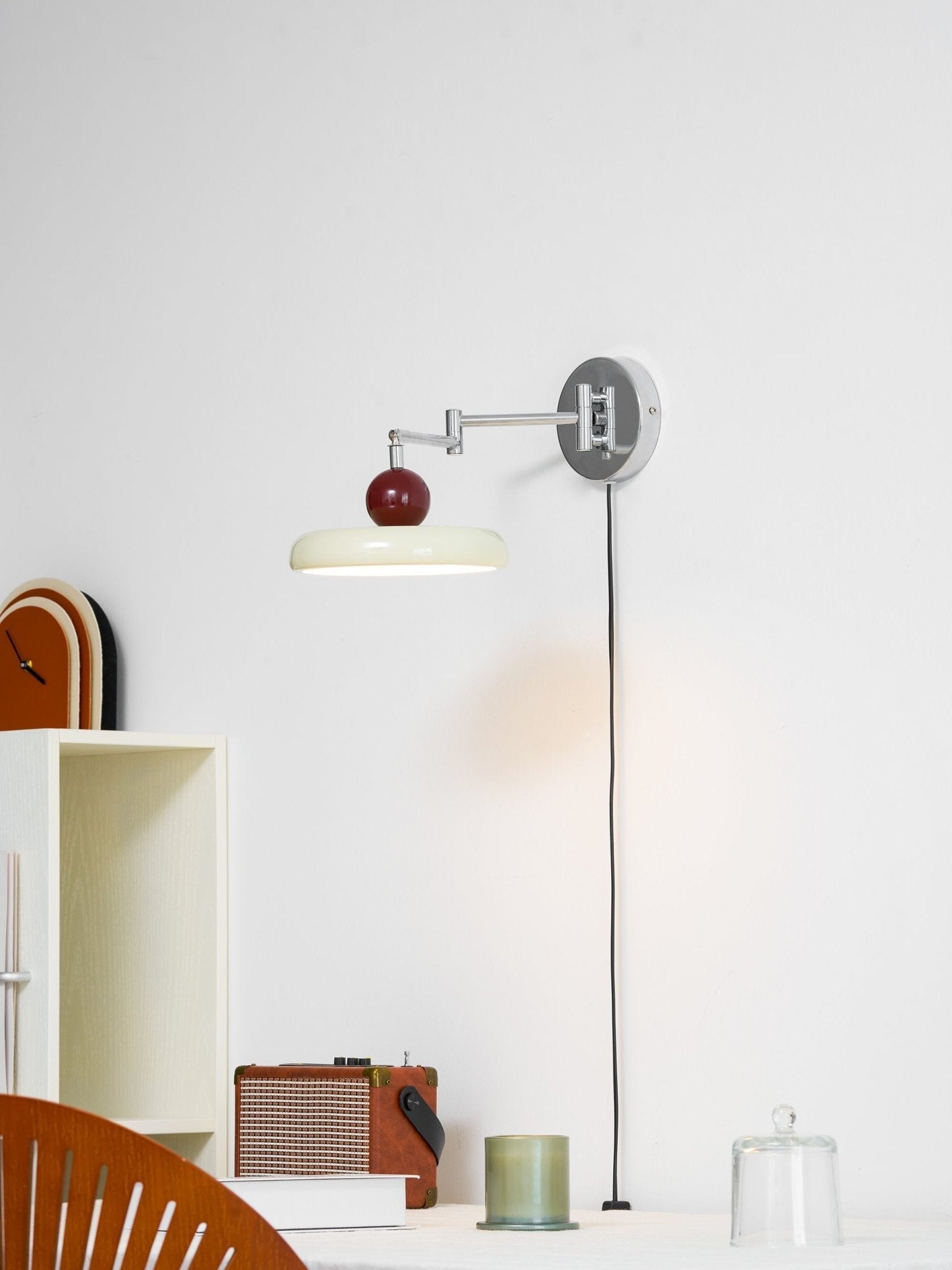 Lola Circular Disk Plug-In Wall Light, Plug-In Wall Sconce, detail 49