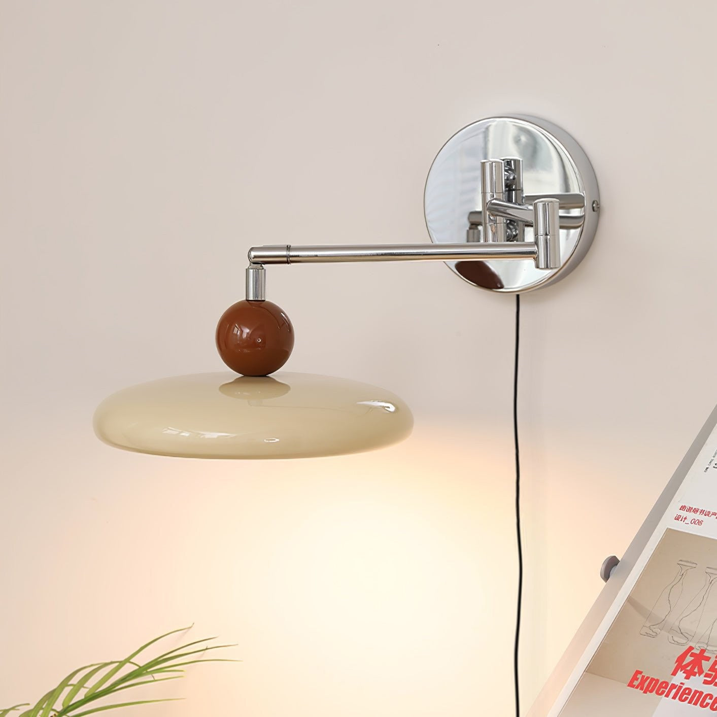 Lola Round Disk Plug-in Wall Light