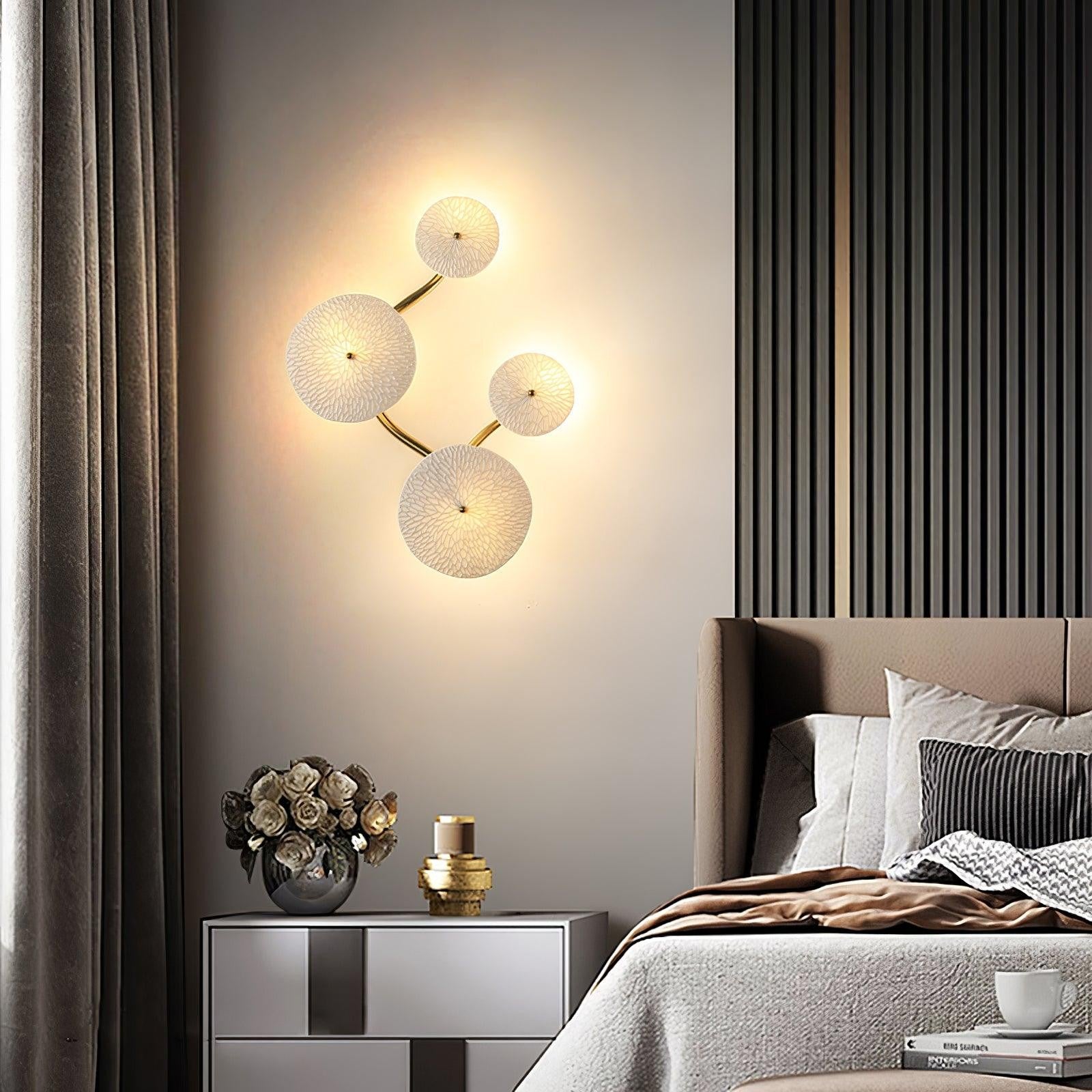Lotus Cascade Ceramic Wall Light