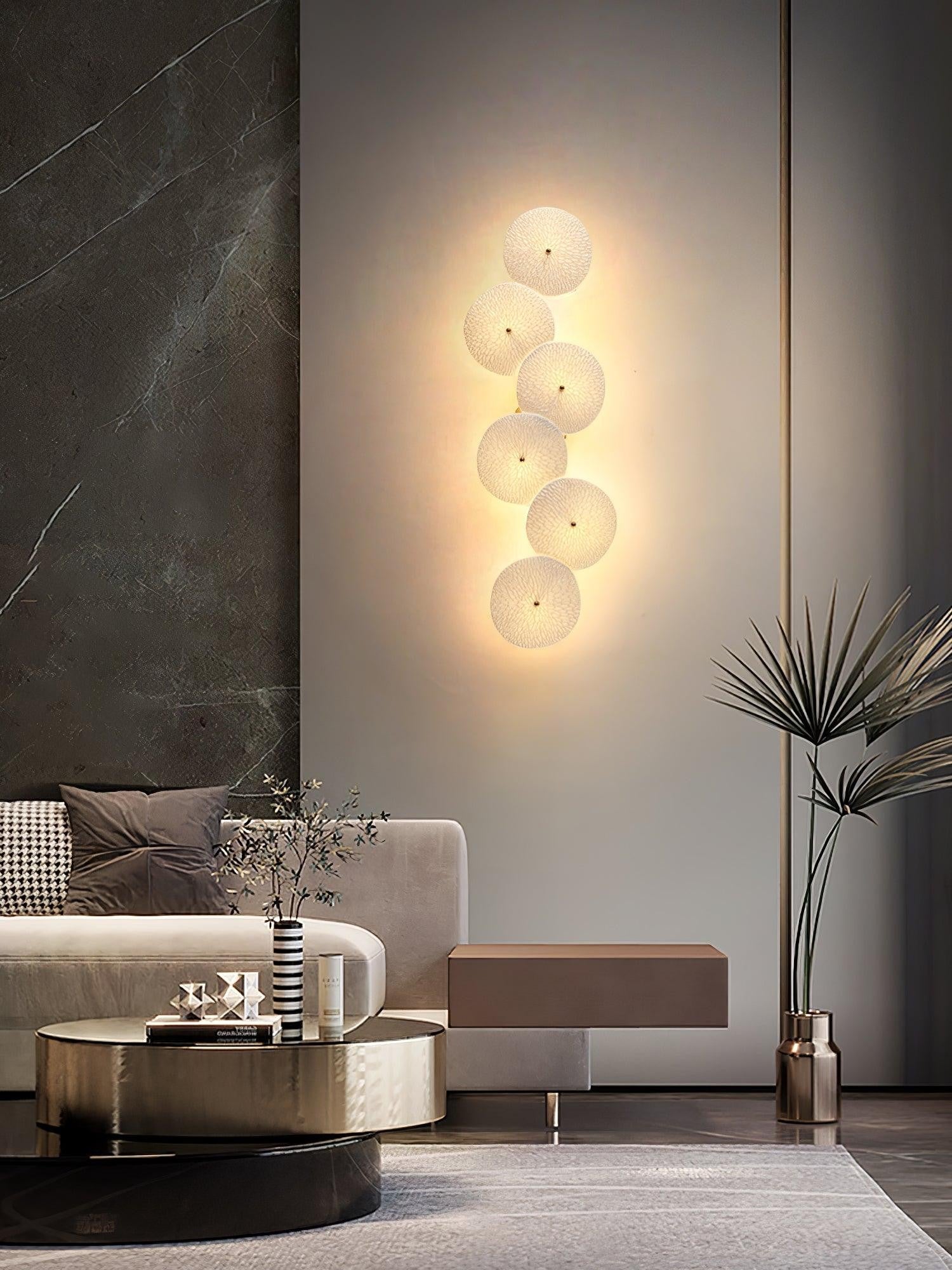 Lotus Cascade Ceramic Wall Light