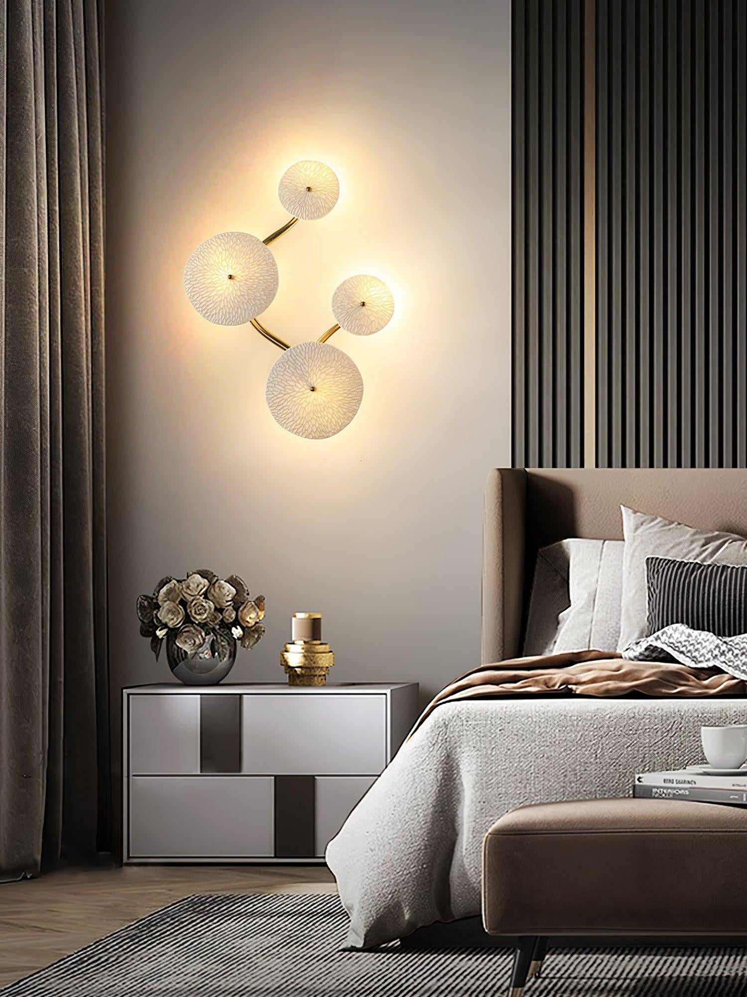 Lotus Cascade Ceramic Wall Light