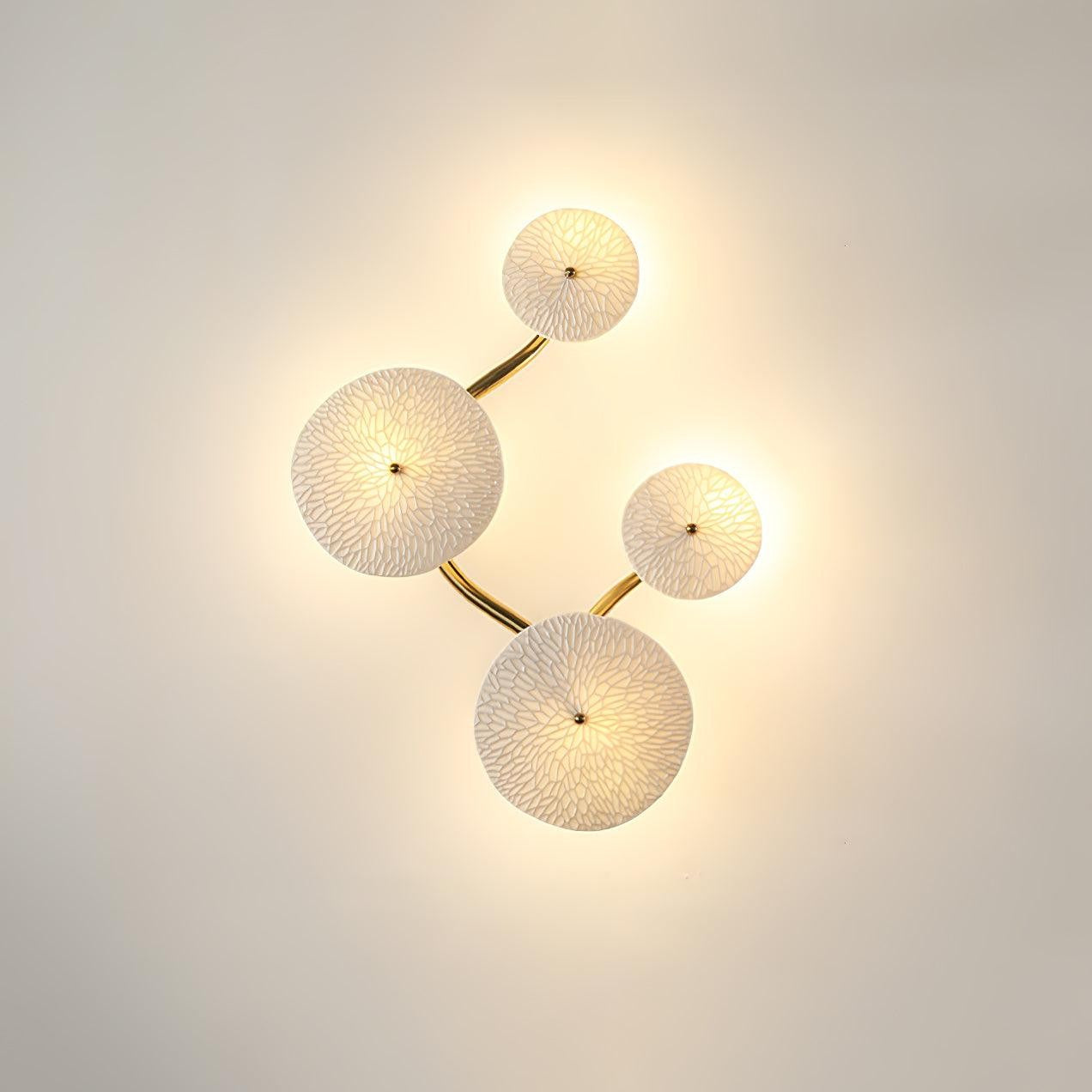 Lotus Cascade Ceramic Wall Light