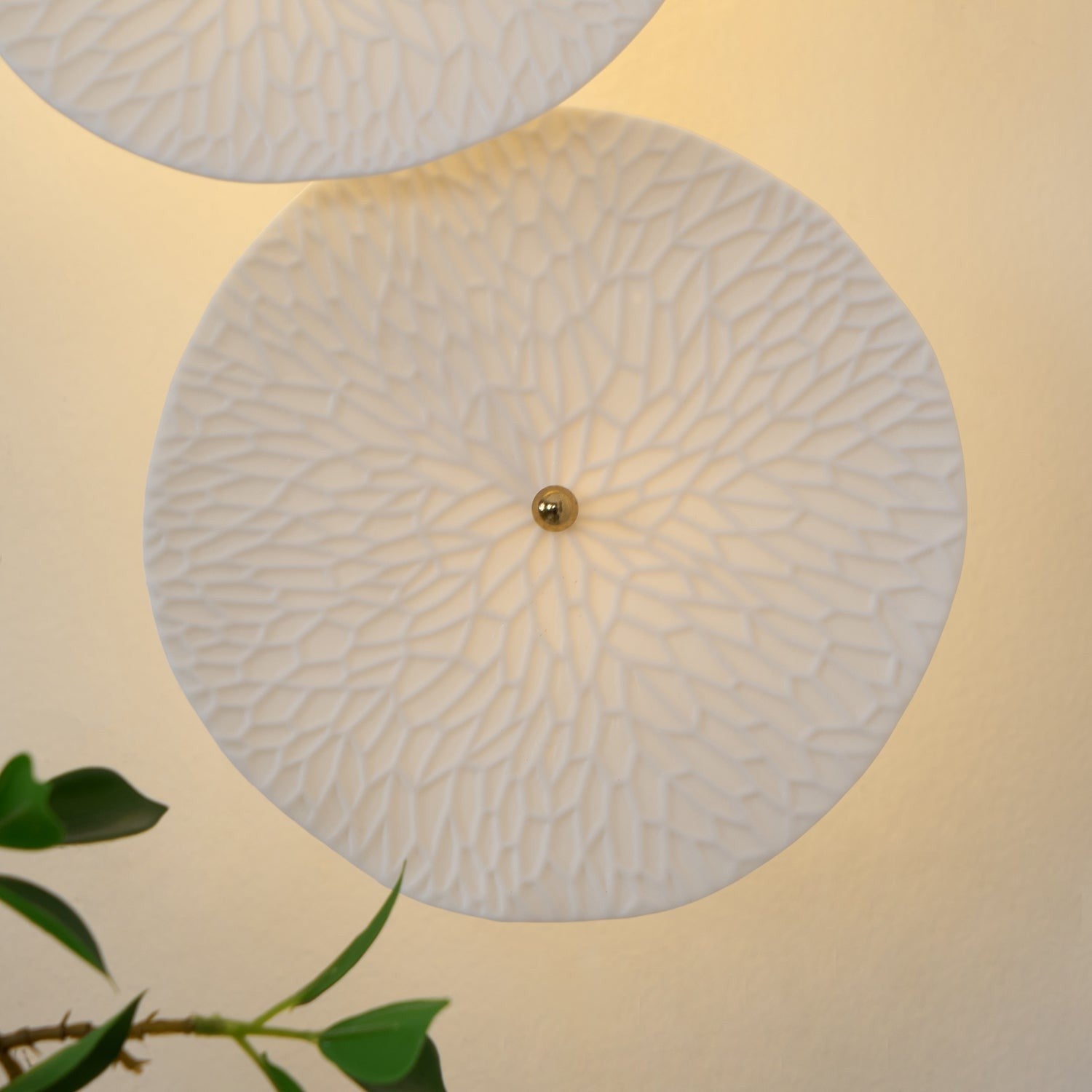 Lotus Cascade Ceramic Wall Light