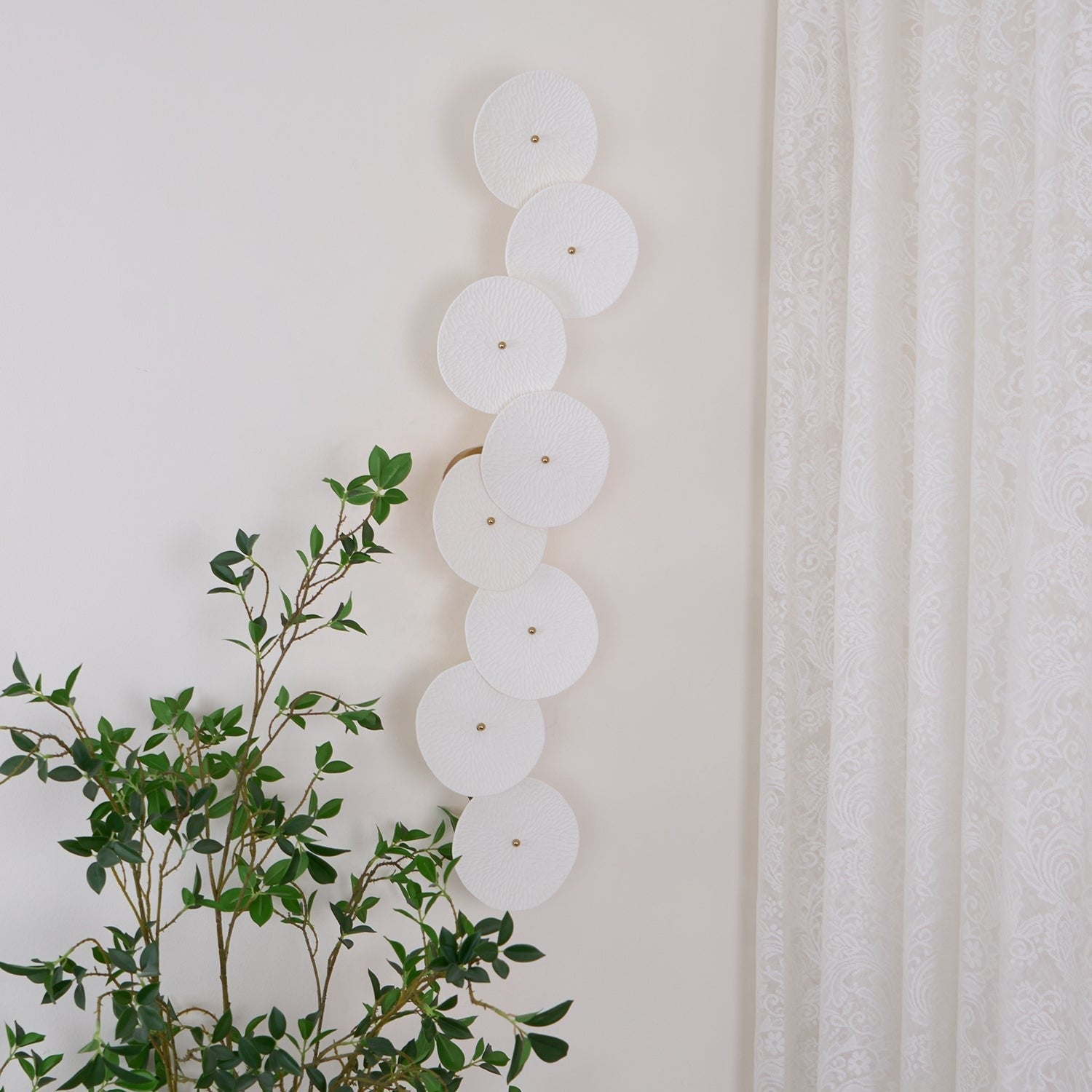 Lotus Cascade Ceramic Wall Light