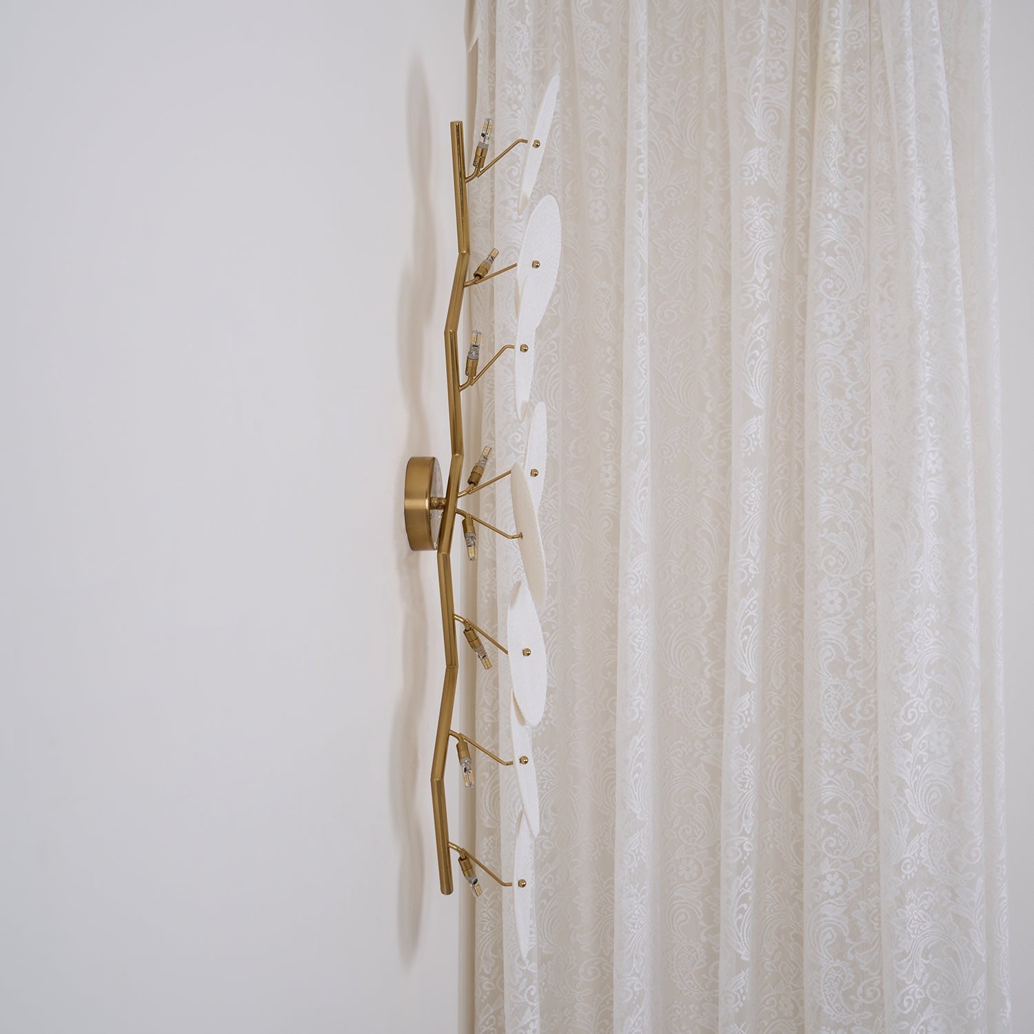 Lotus Cascade Ceramic Wall Light