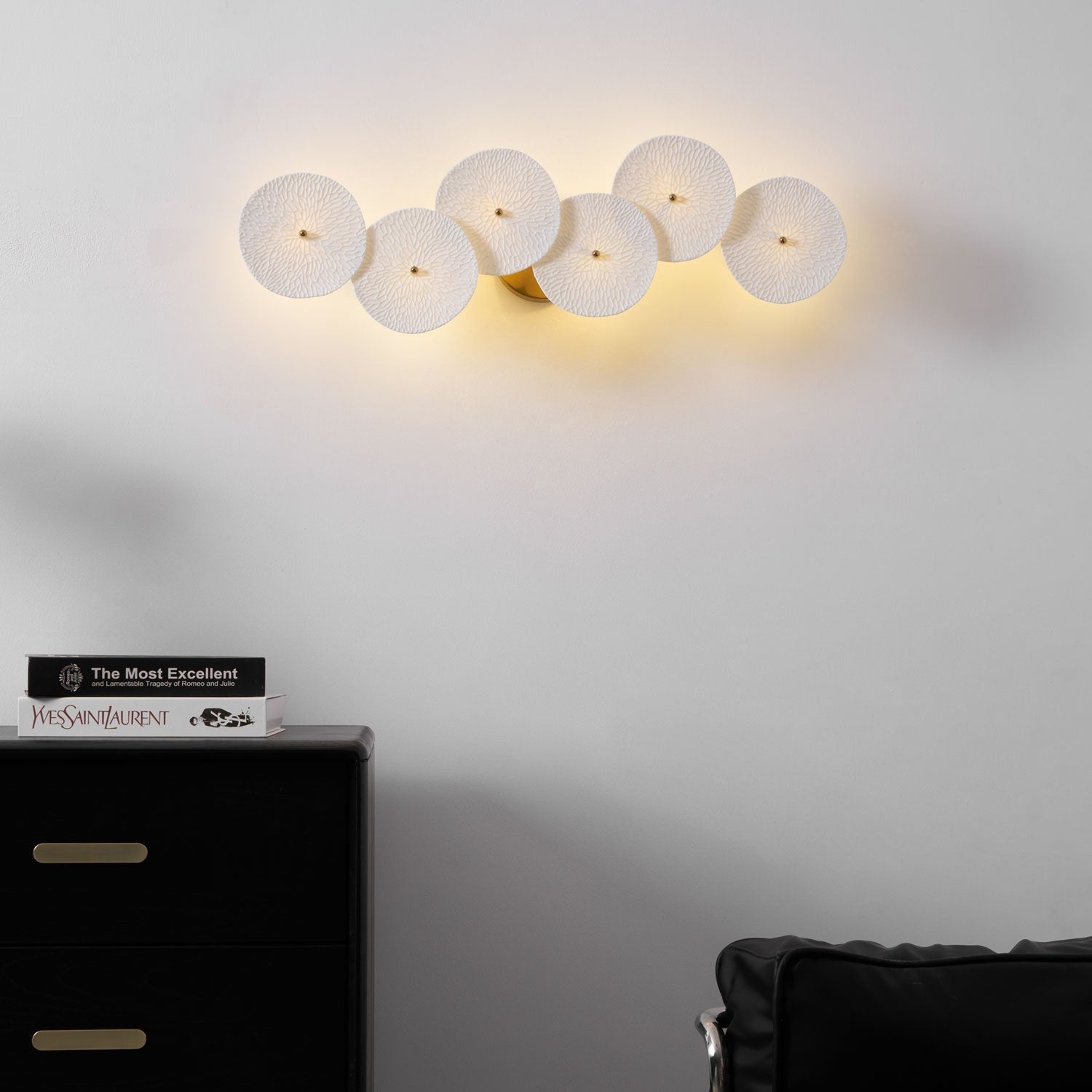 Lotus Cascade Ceramic Wall Light
