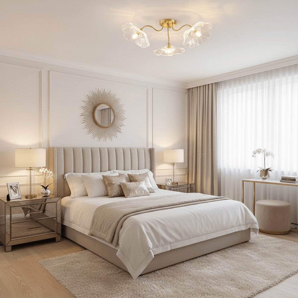 Lotus Frosted Glass Ceiling Light