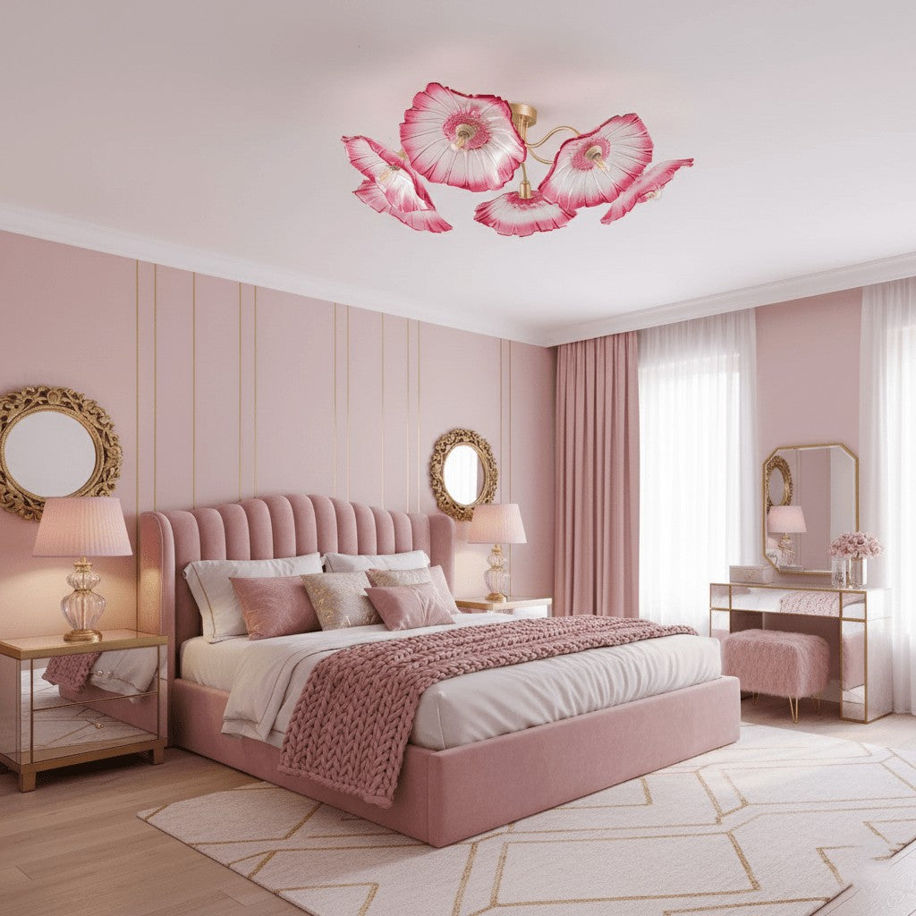 Lotus Frosted Glass Ceiling Light