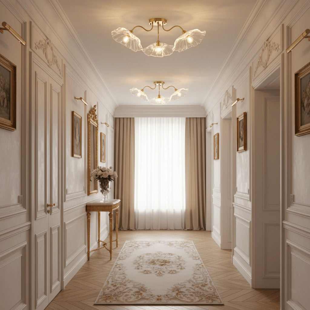 Lotus Frosted Glass Ceiling Light