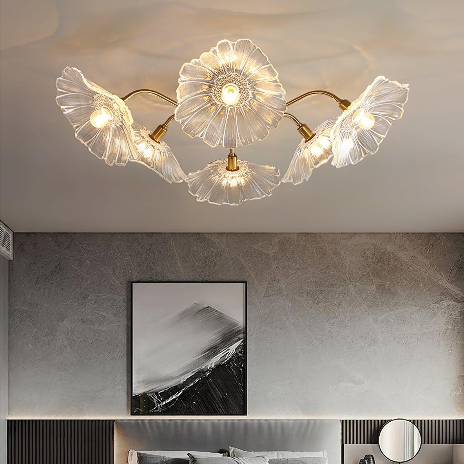 Lotus Frosted Glass Ceiling Light