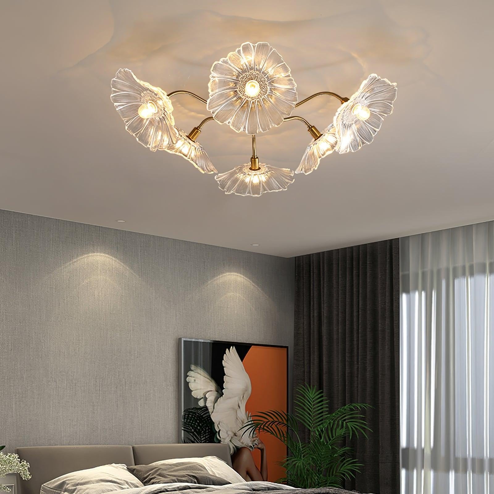 Lotus Frosted Glass Ceiling Light