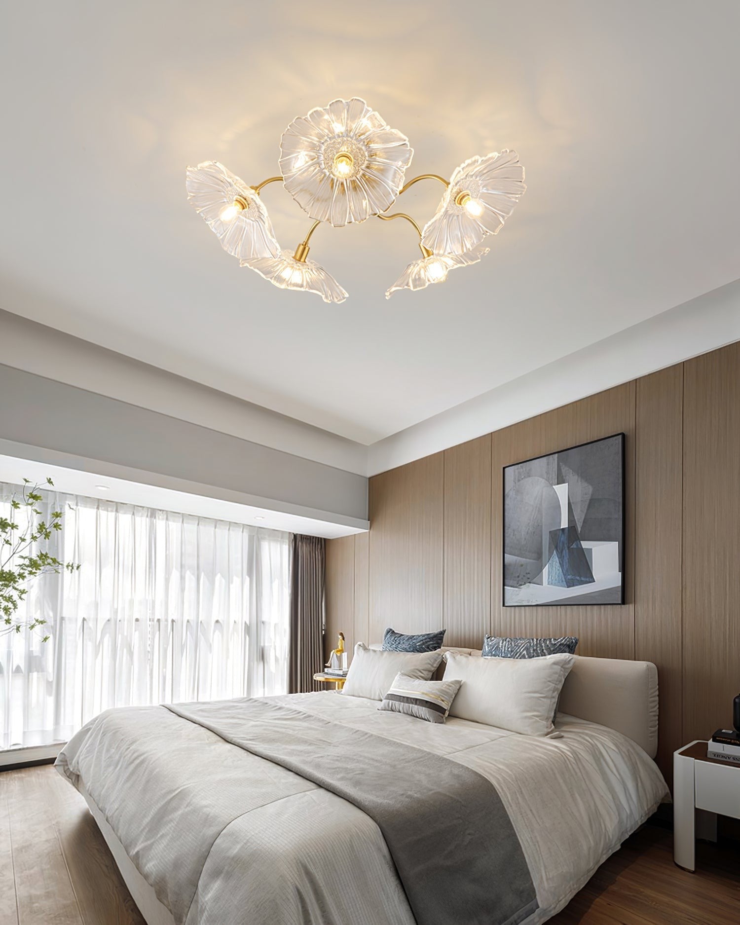 Lotus Frosted Glass Ceiling Light
