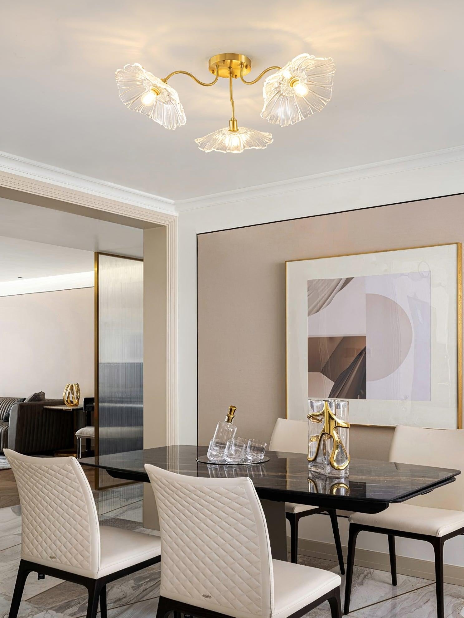 Lotus Frosted Glass Ceiling Light