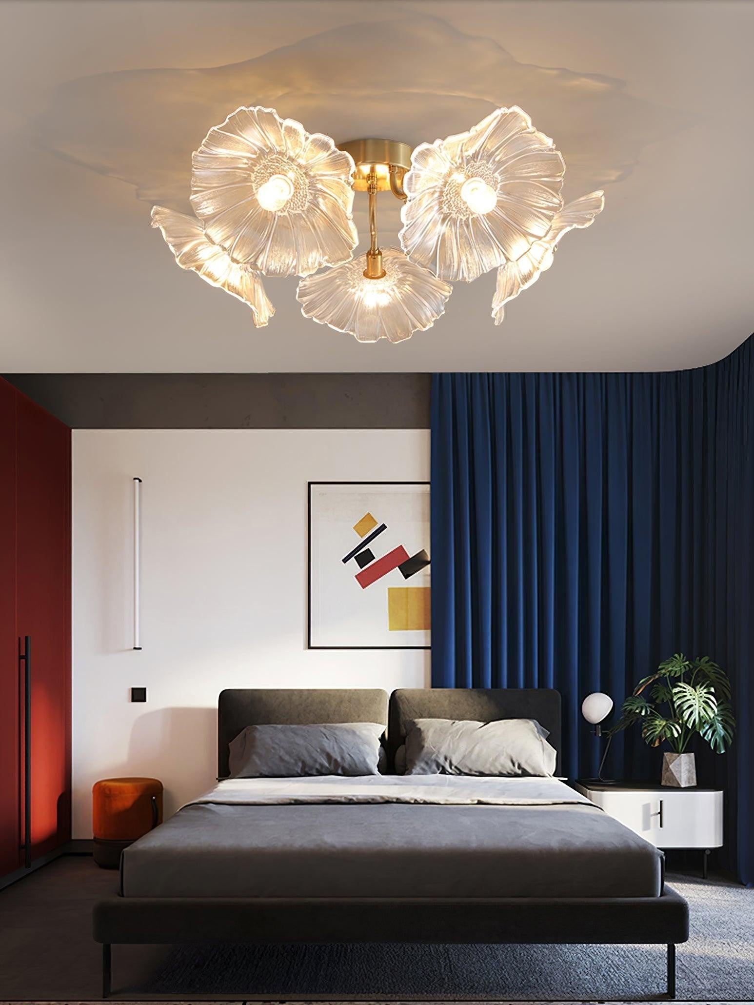 Lotus Frosted Glass Ceiling Light