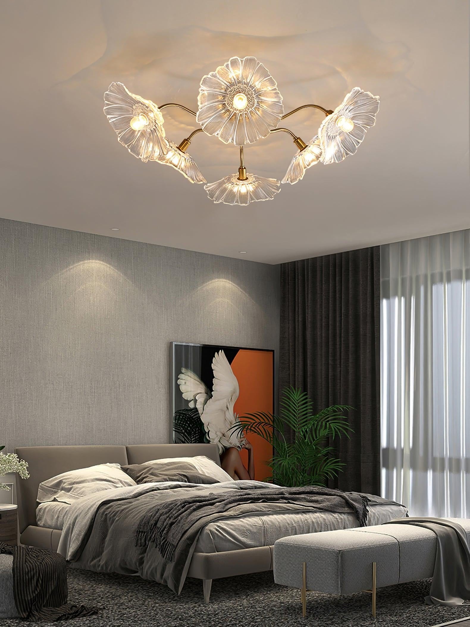 Lotus Frosted Glass Ceiling Light