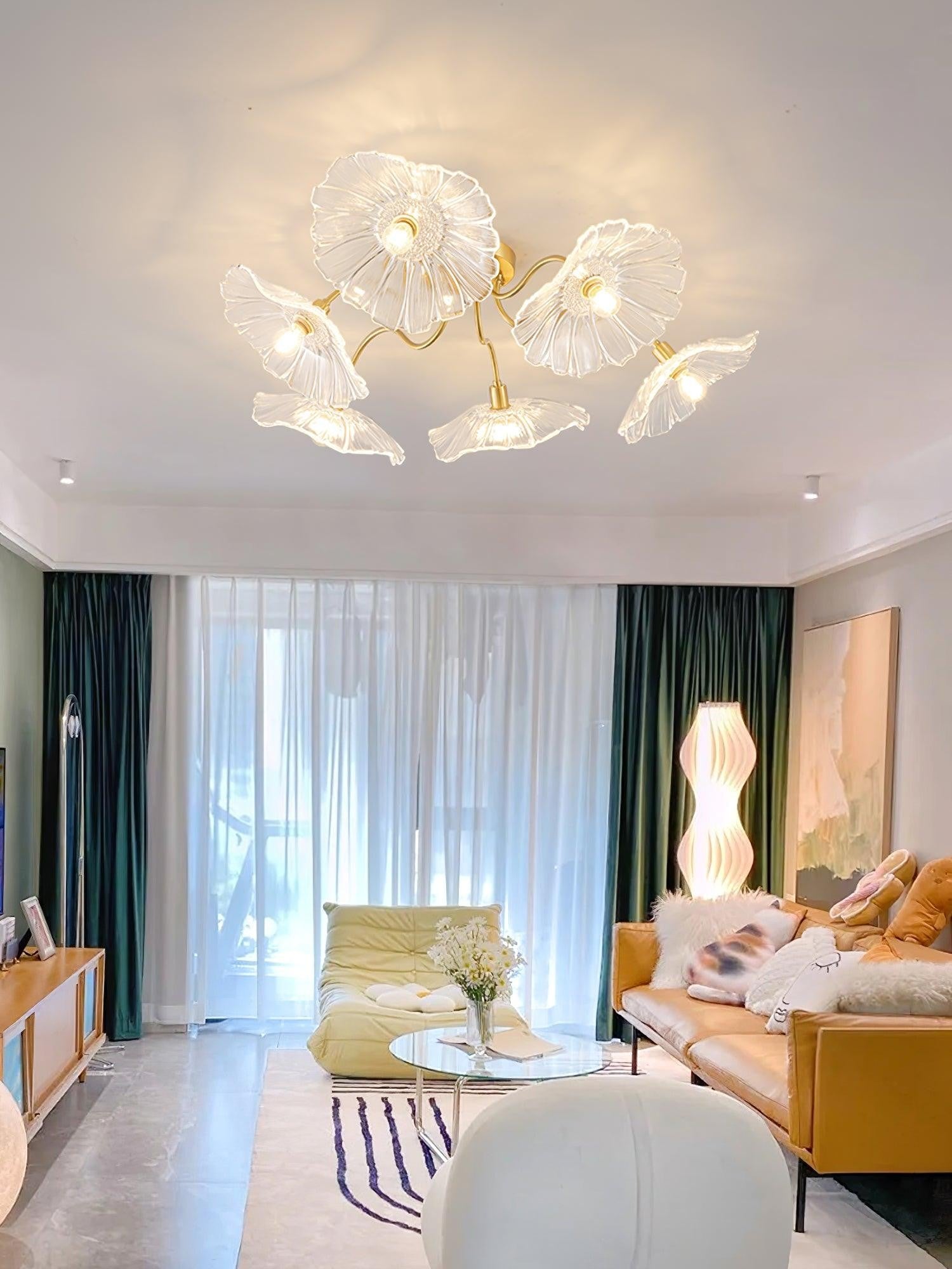 Lotus Frosted Glass Ceiling Light