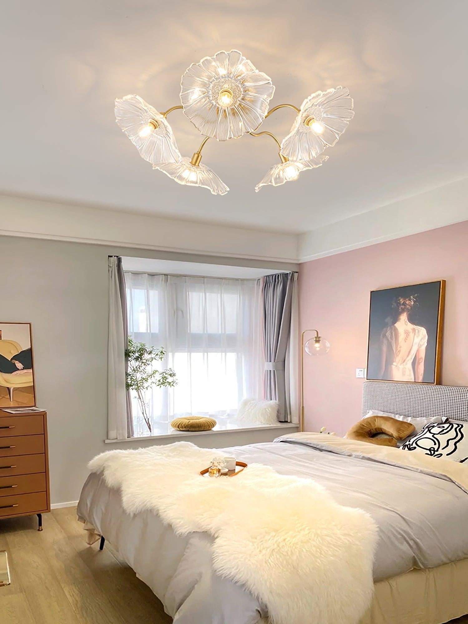 Lotus Frosted Glass Ceiling Light