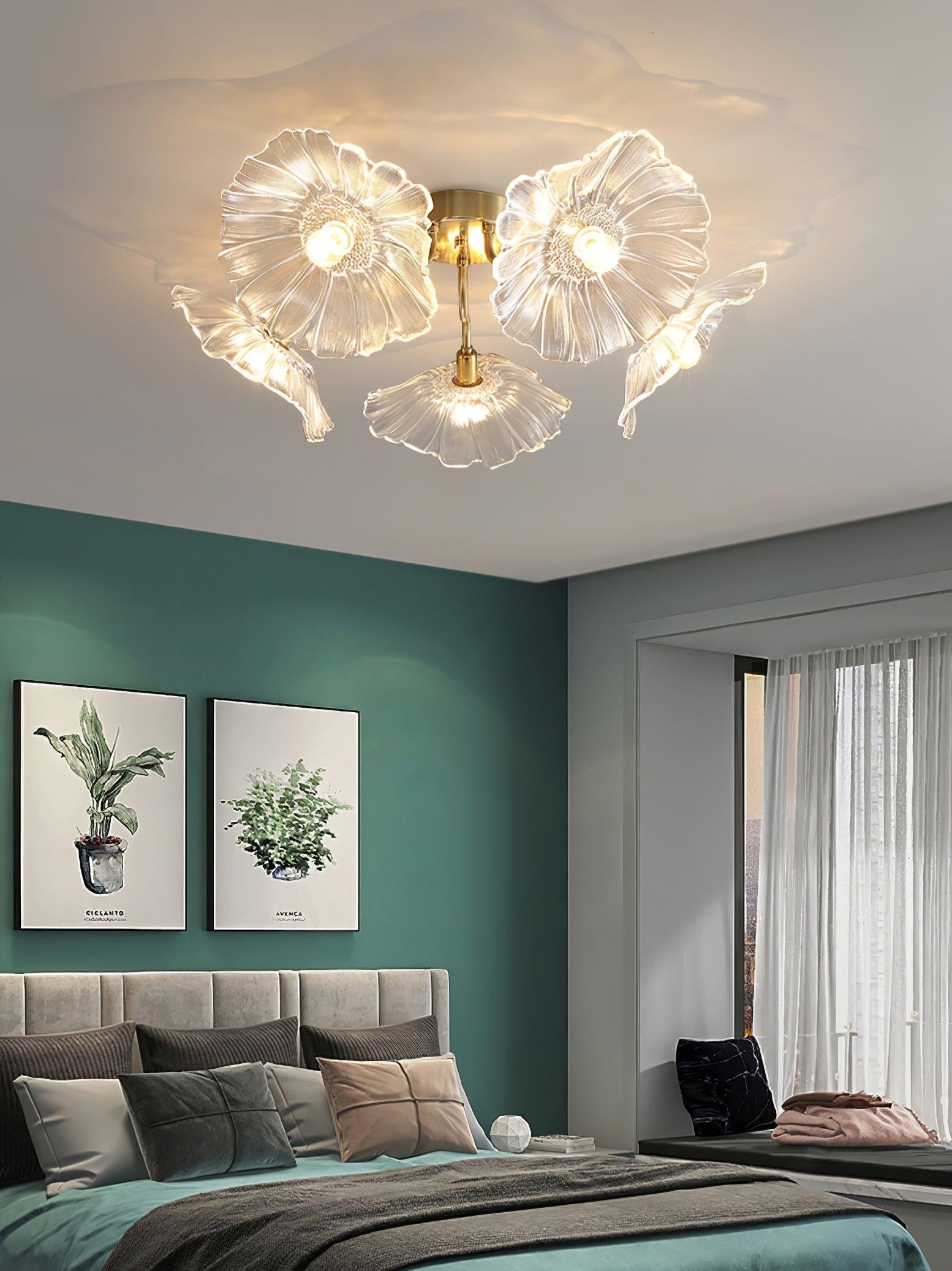 Lotus Frosted Glass Ceiling Light