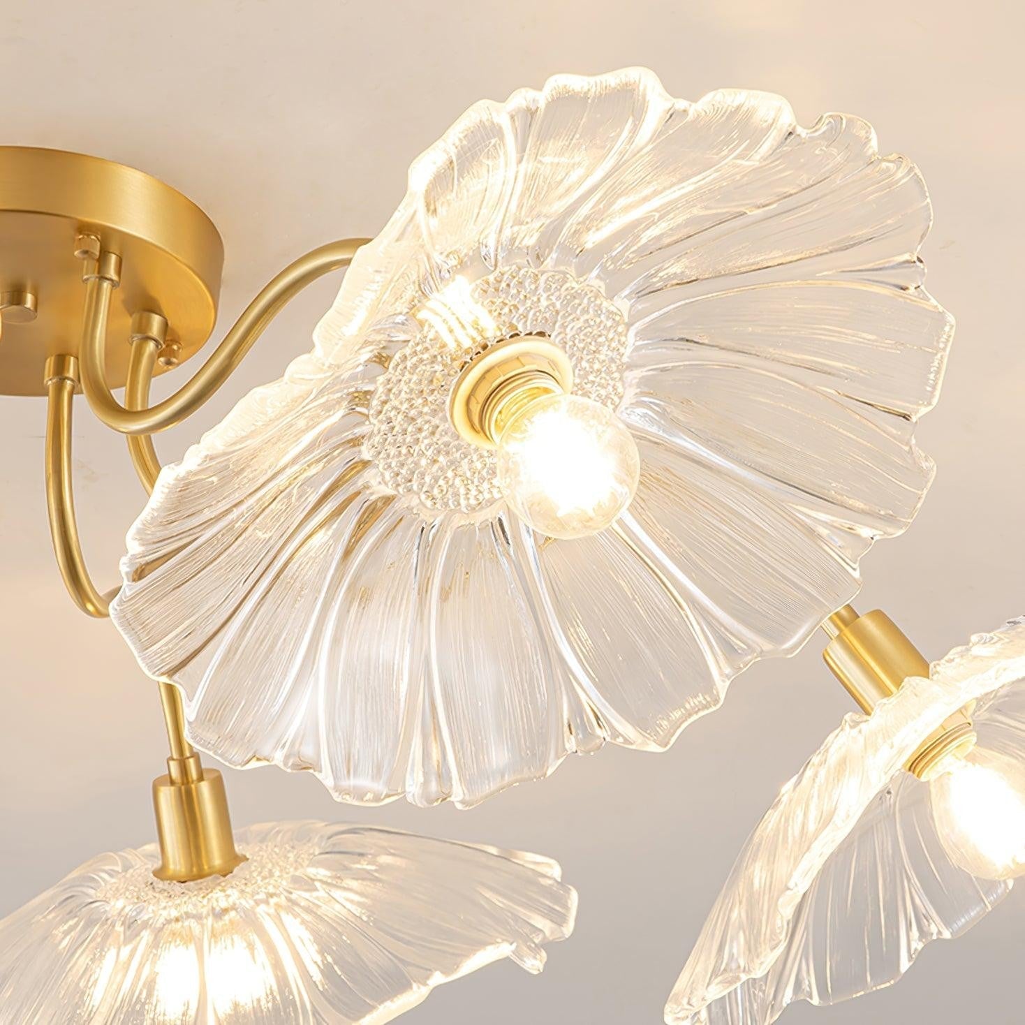 Lotus Frosted Glass Ceiling Light