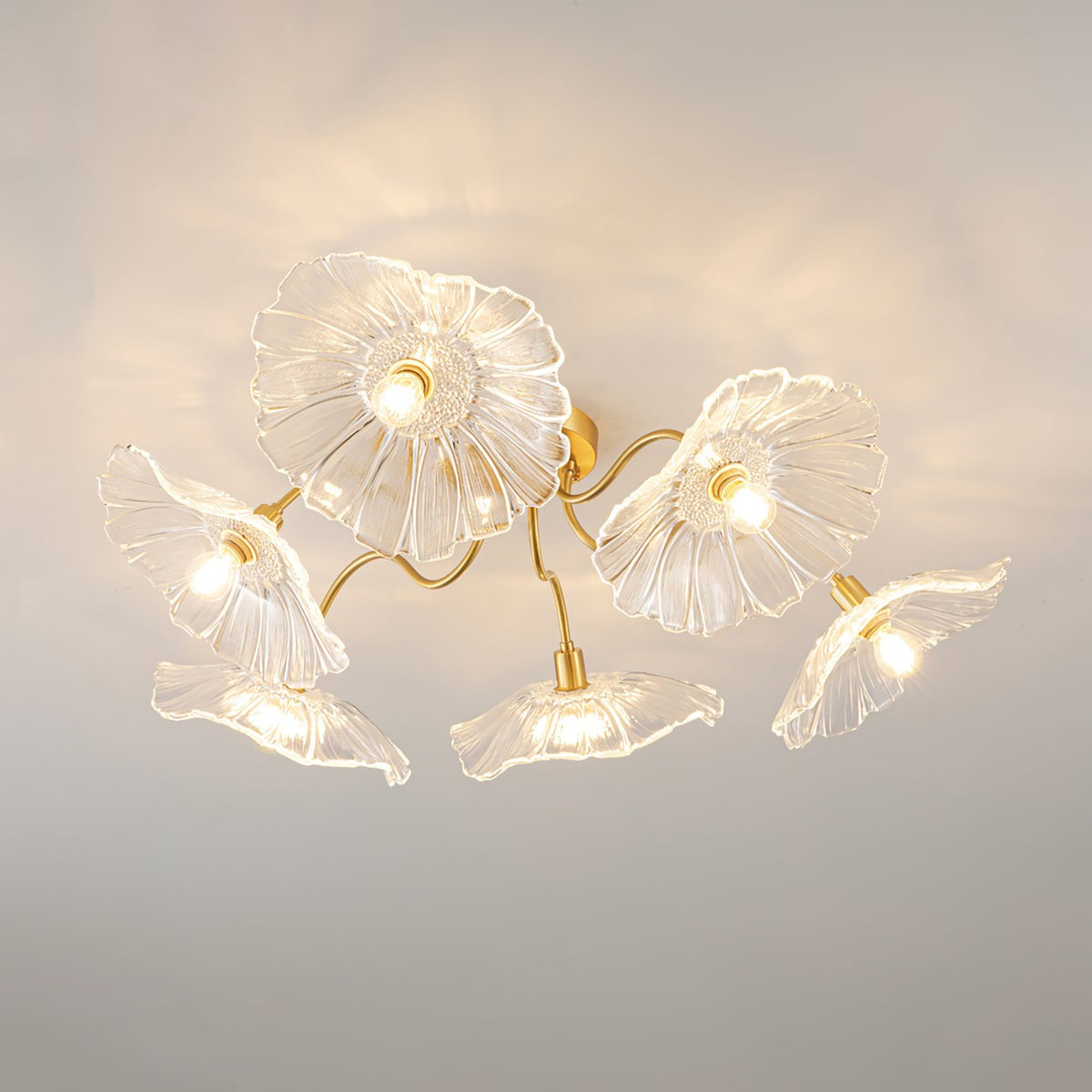 Lotus Frosted Glass Ceiling Light