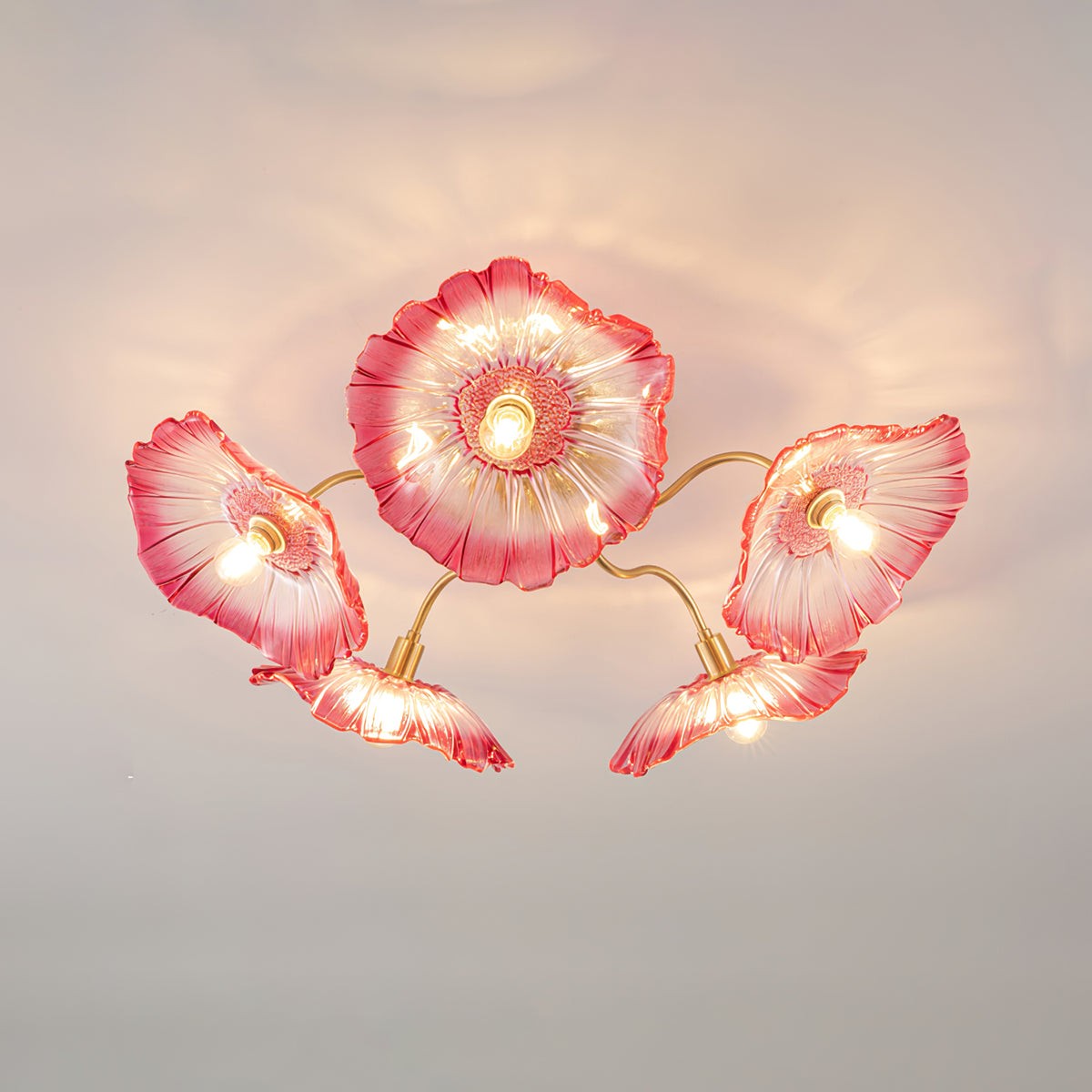 Lotus Frosted Glass Ceiling Light