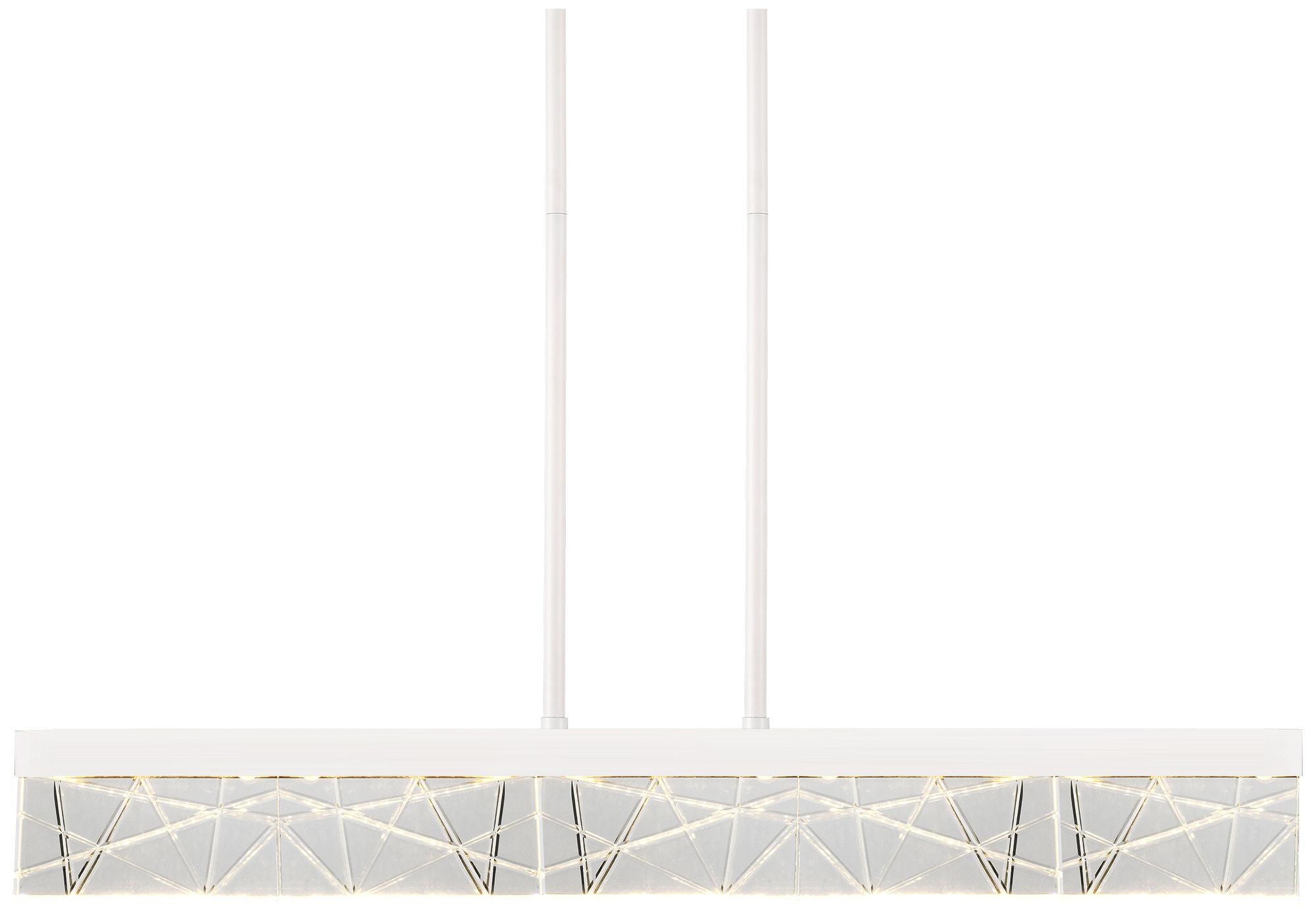 Lucus LED 3CCT 43" Thick Engraved Matte Linear Pendant
