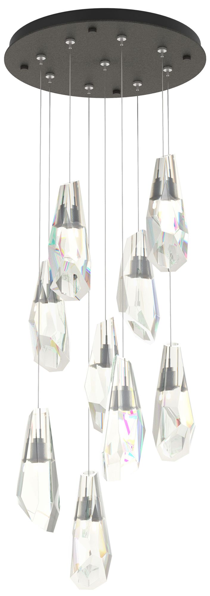 Luma 9-Light Large Crystal Round Pendant Iron
