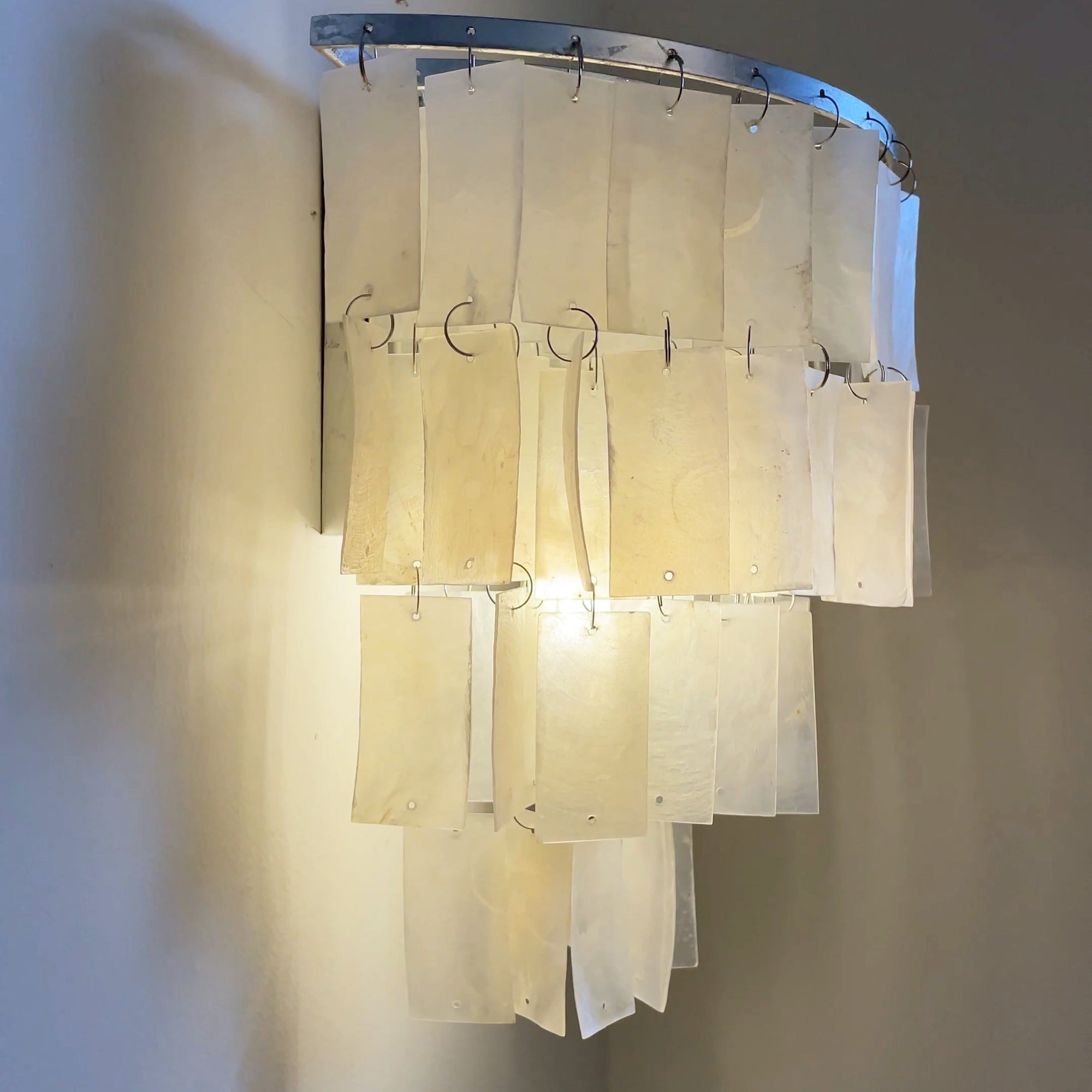 Lunara Shell Cascade Wall Light, Hardwired Wall Sconce, detail 25