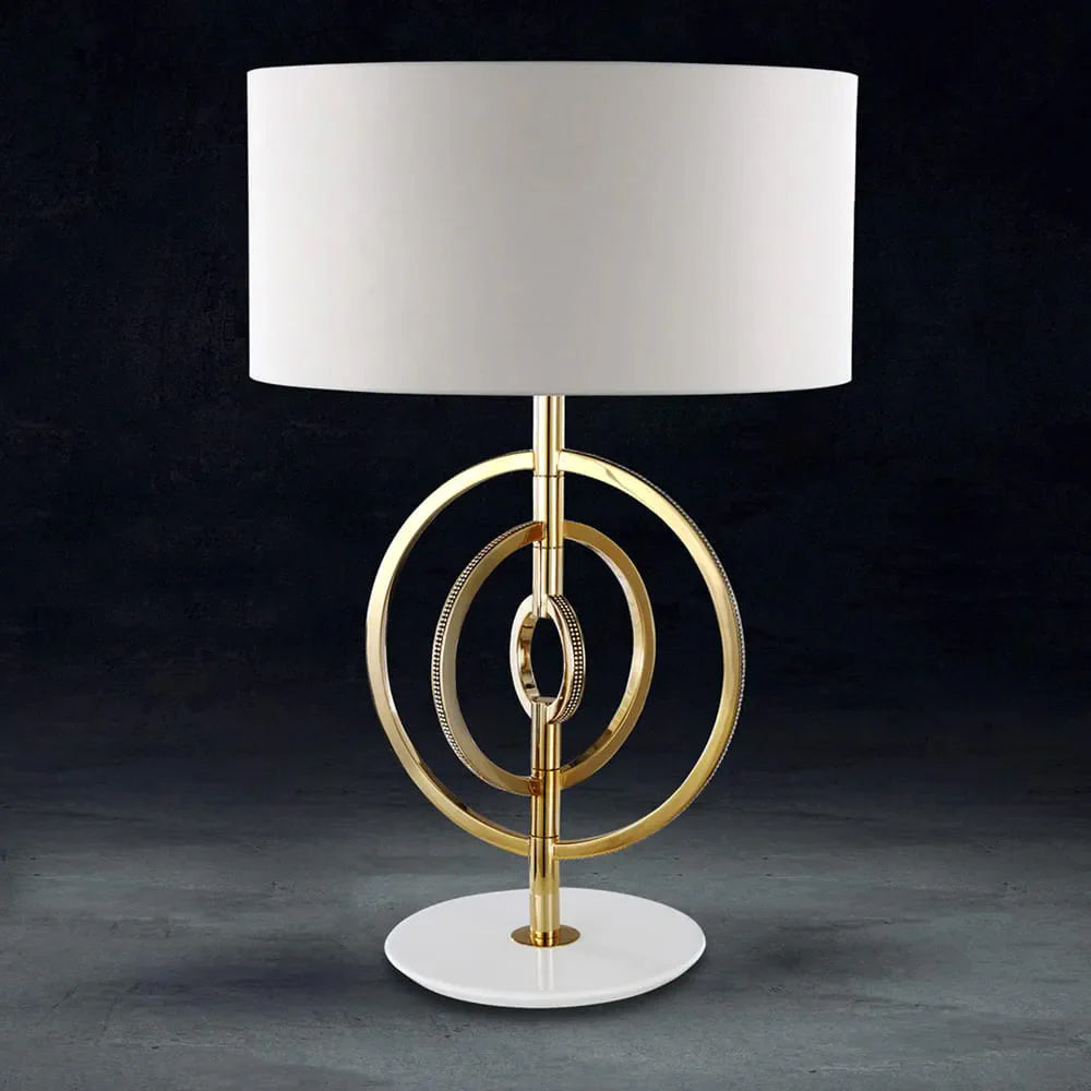 Luxury 24 Carat Gold-Plated Crystal Table Lamp