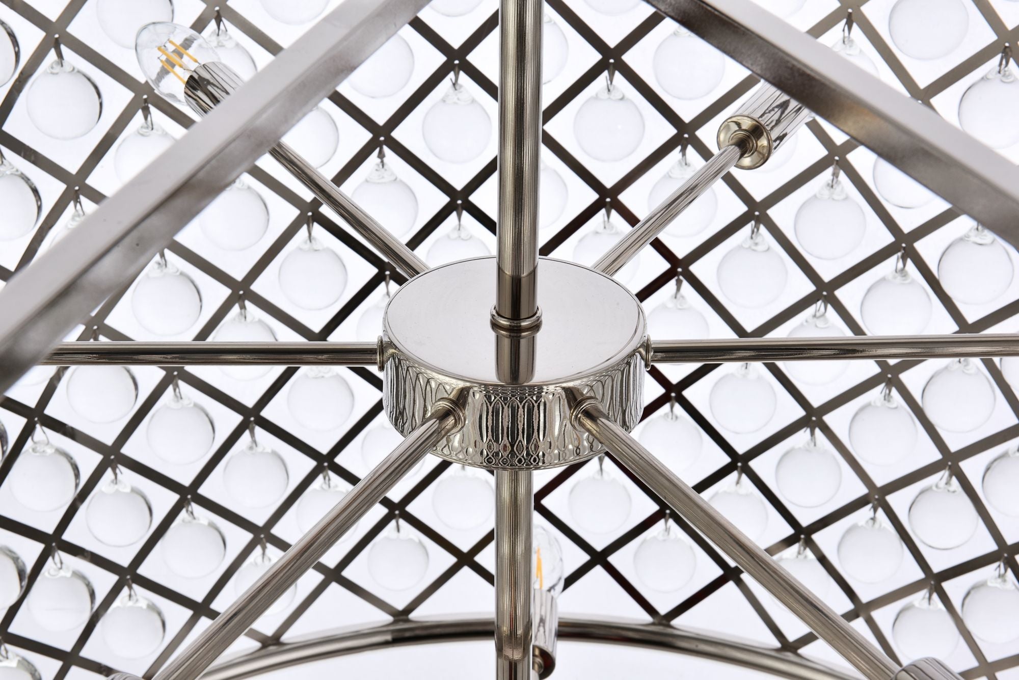 Madison 12-Light Polished Nickel Chandelier Clear