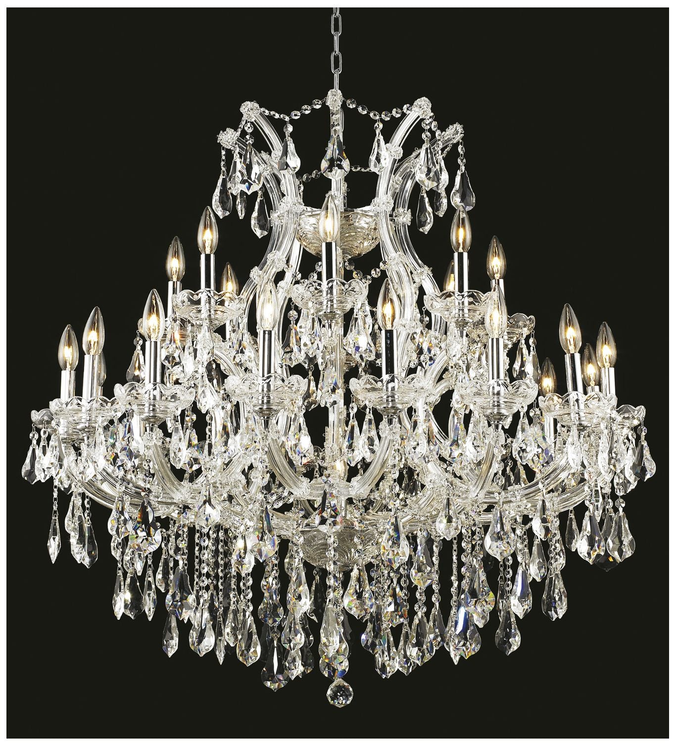 Maria Theresa 24-Light Chrome Chandelier Clear