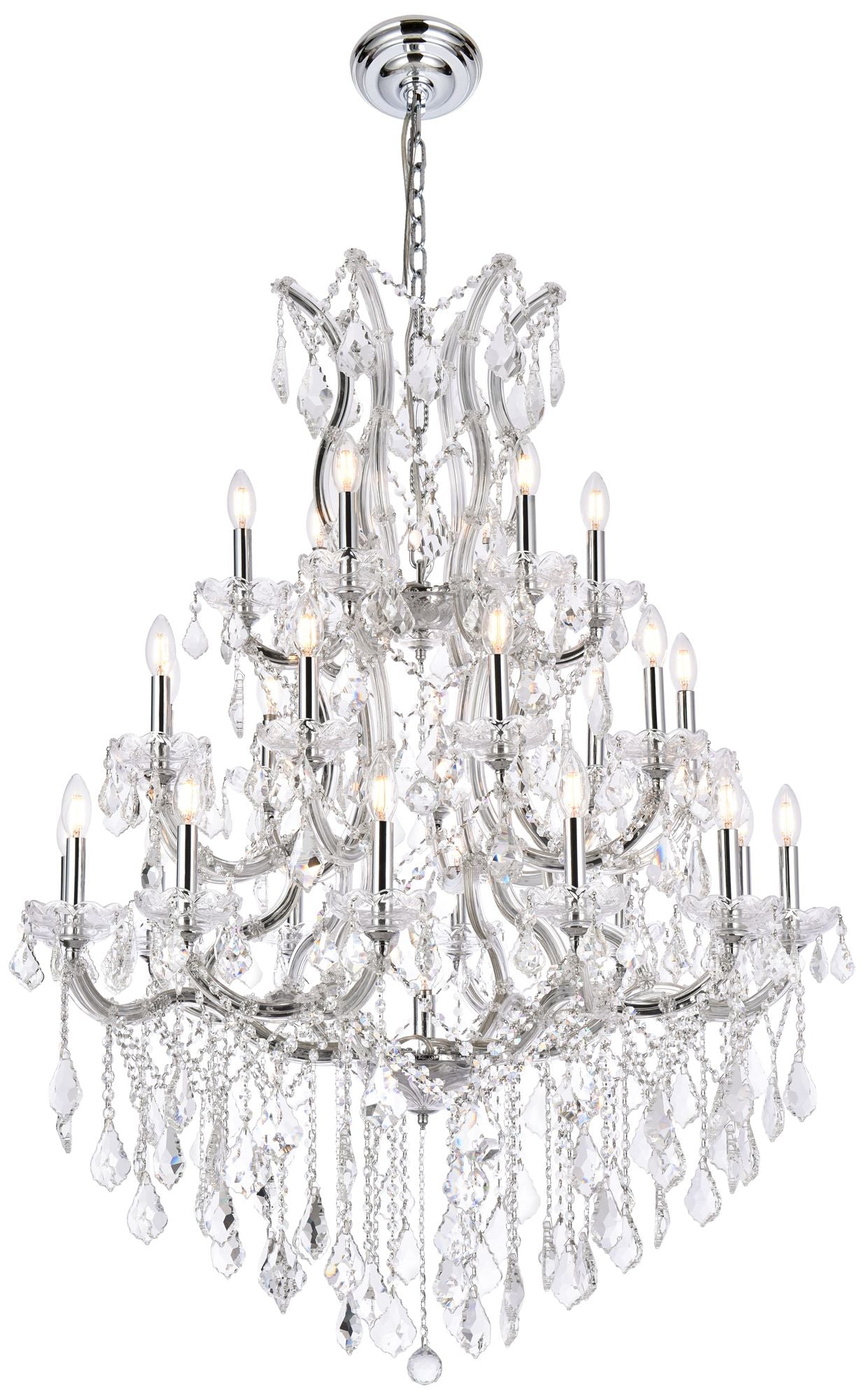 Maria Theresa 28-Light Chrome Chandelier Clear