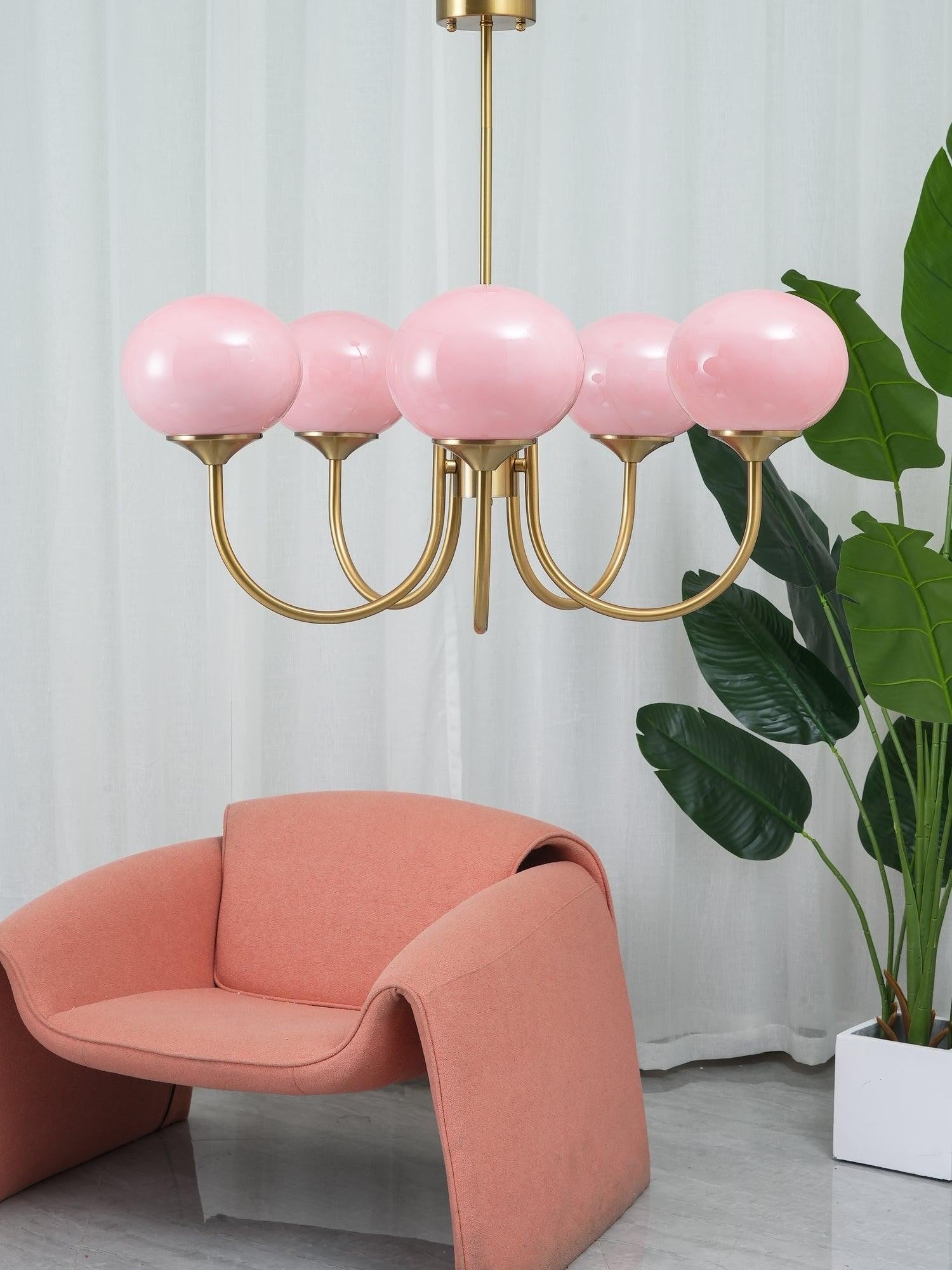 Marshmallow Glass Globe Chandelier