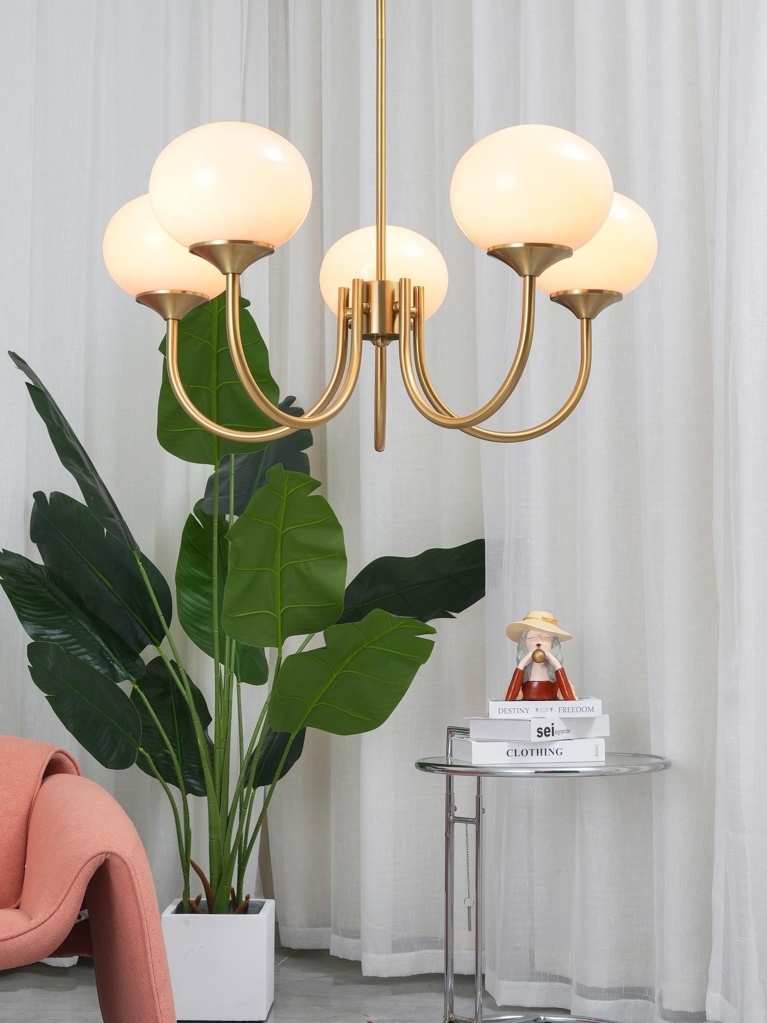 Marshmallow Glass Globe Chandelier