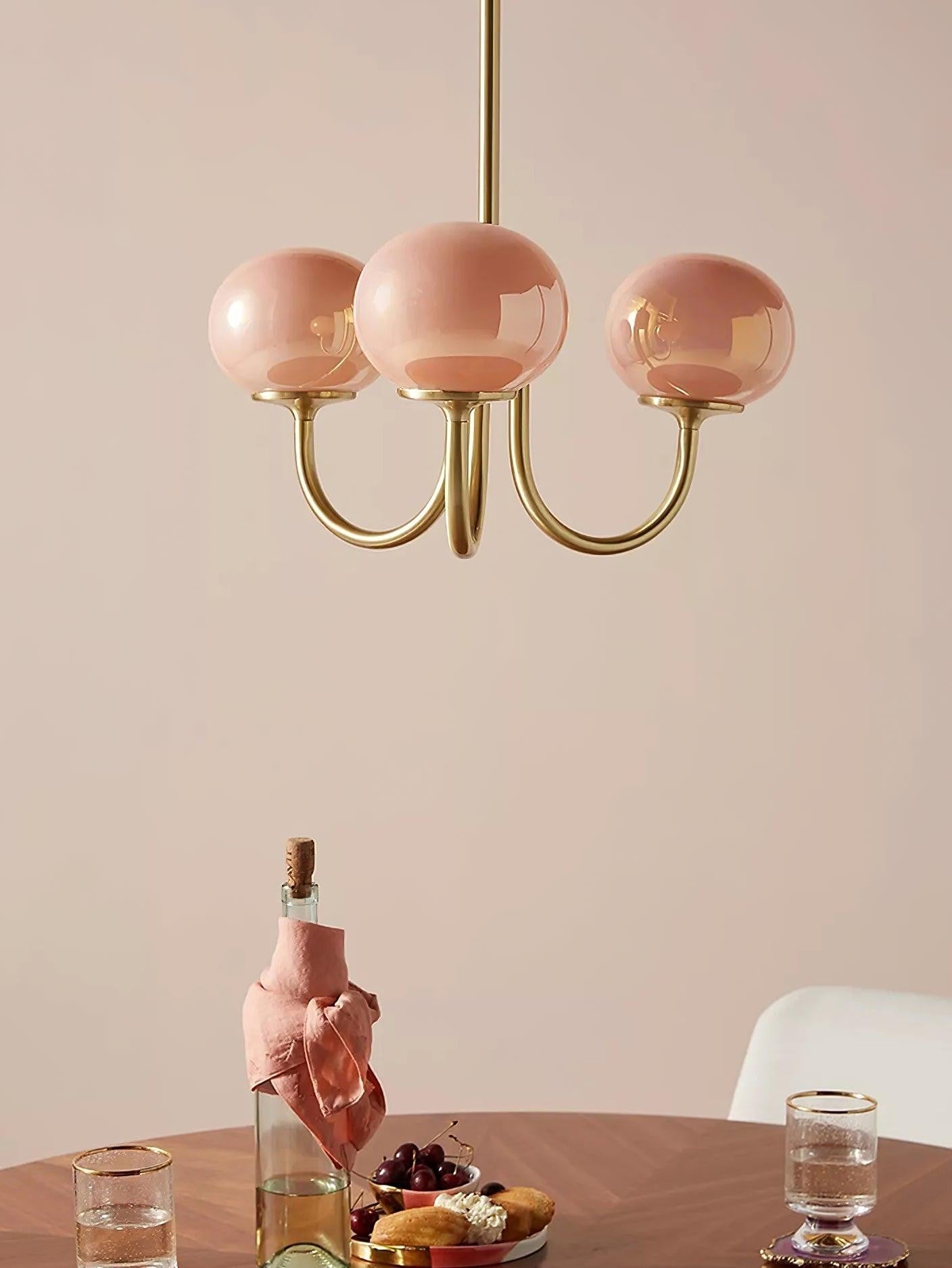 Marshmallow Glass Globe Chandelier