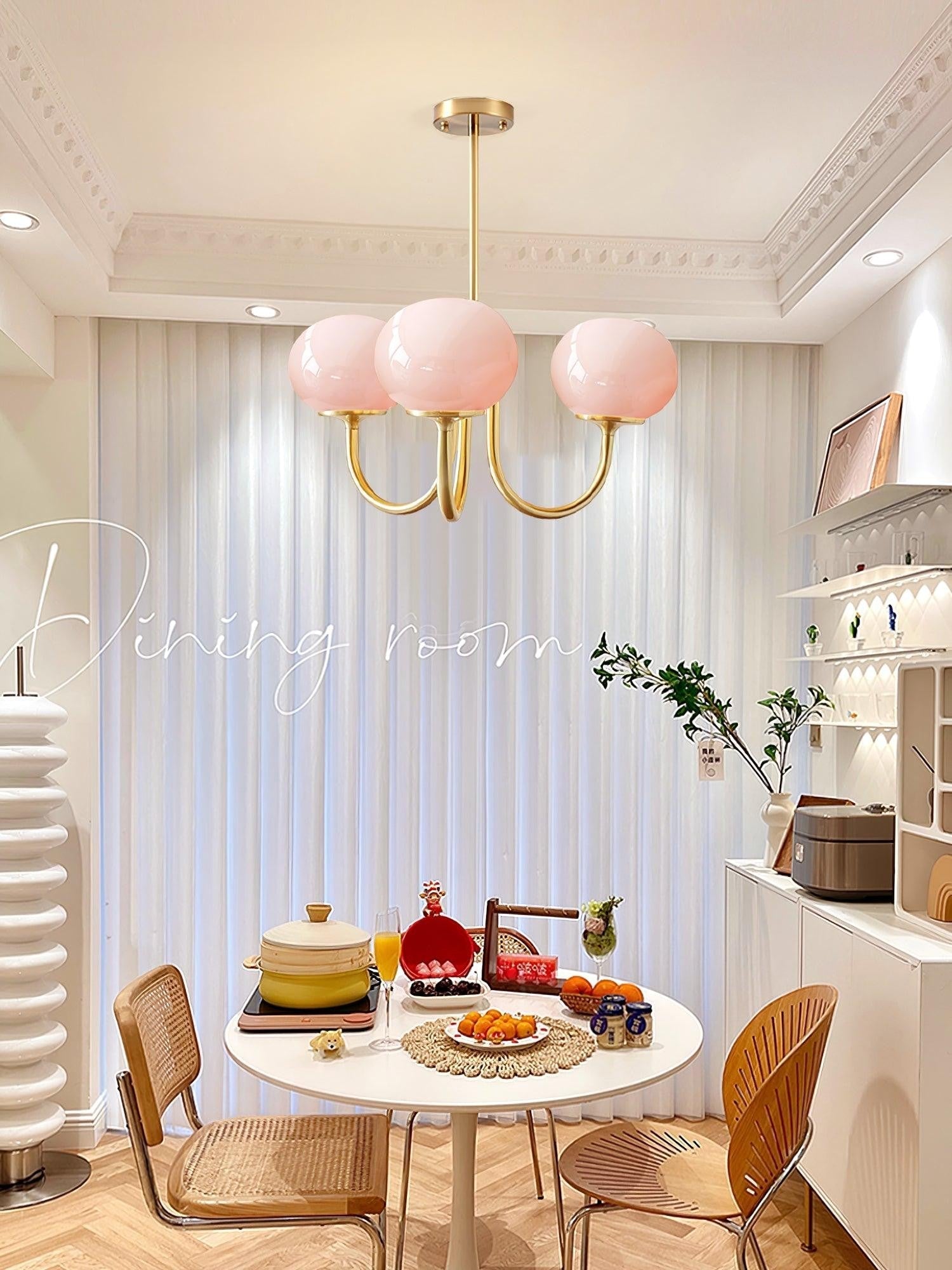 Marshmallow Glass Globe Chandelier