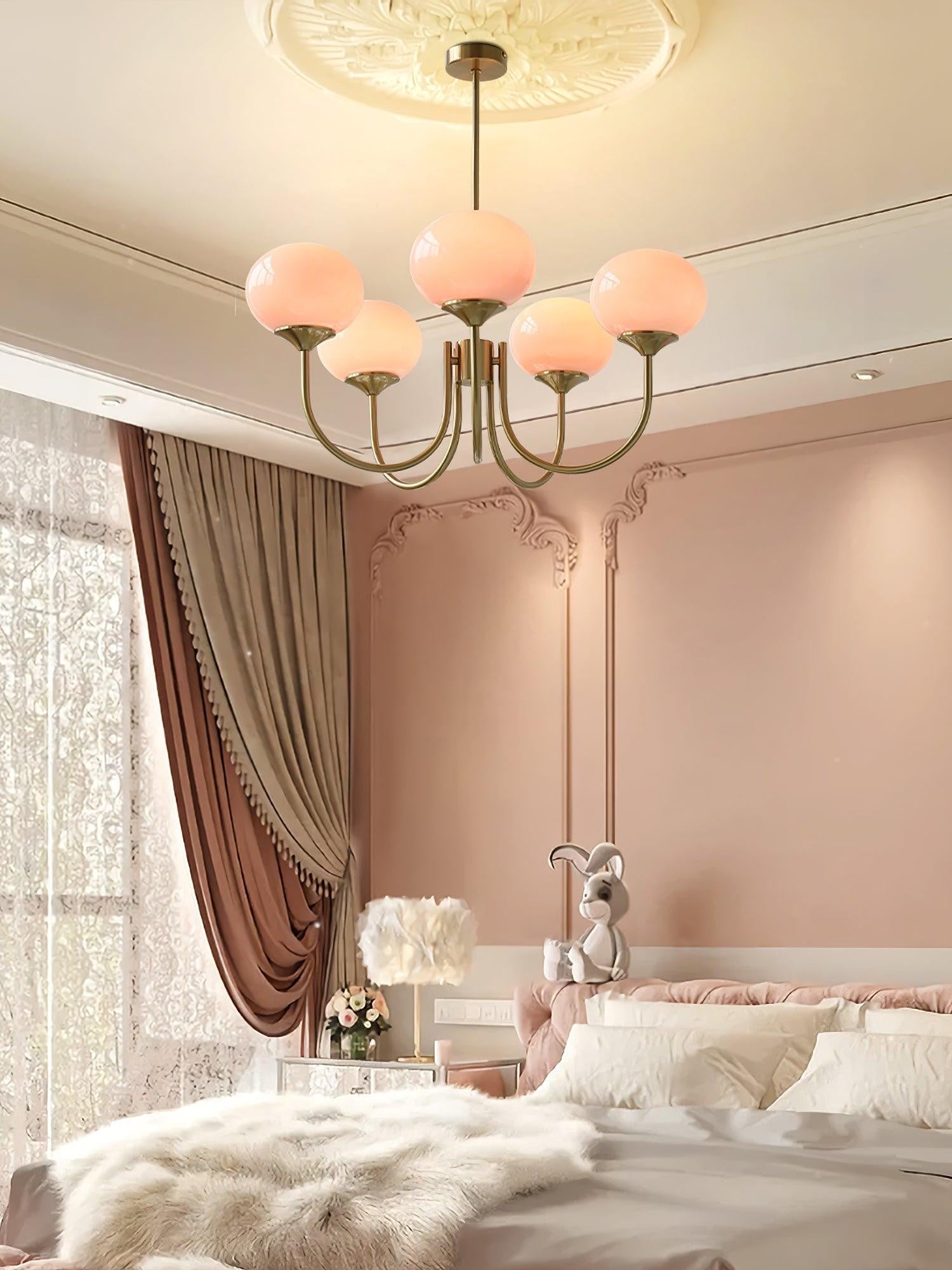 Marshmallow Glass Globe Chandelier